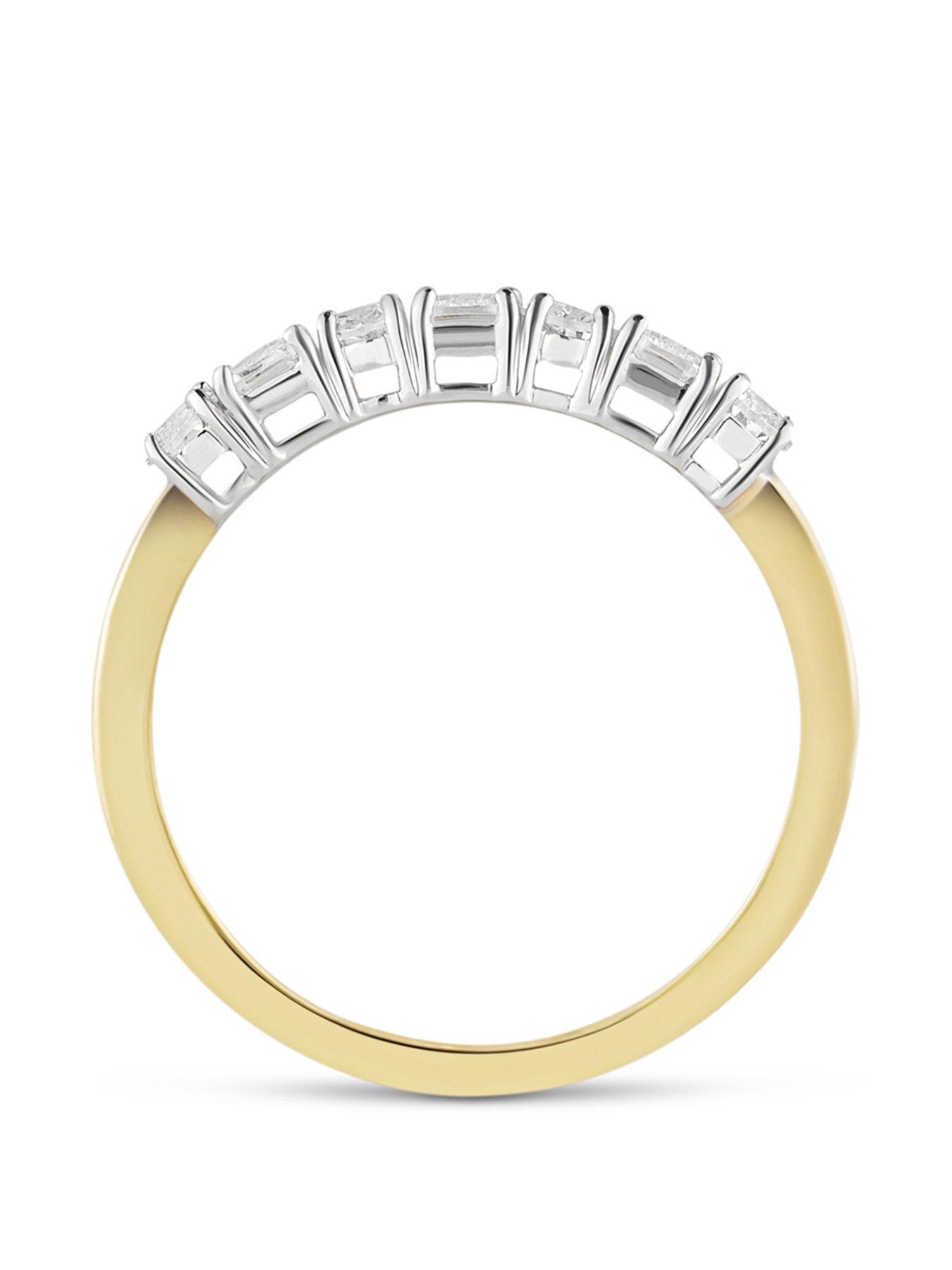 Image 3 of 5 of Love DIAMOND Diamond 7 Stone Shaped Ring (Oval And Emerald Cut) G VS+ Lab Grown