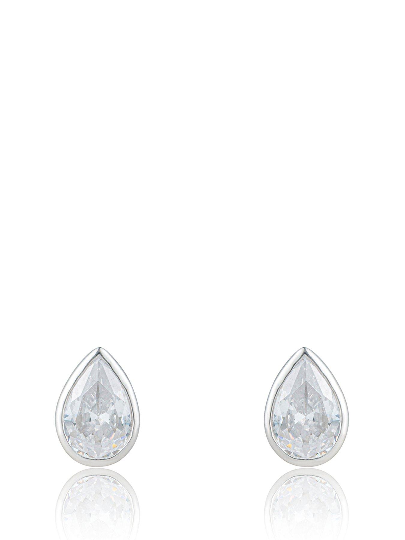 Product photograph of Love Diamond Diamond Pear Shaped Earrings Studs G Vs Lab Grown - J from very.co.uk