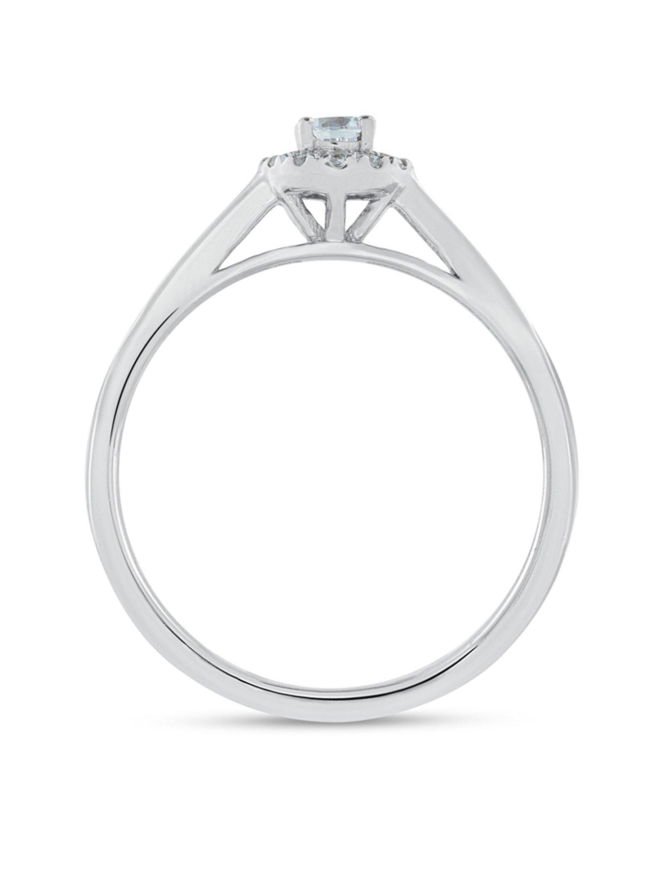 Image 2 of 5 of Love DIAMOND Diamond Halo Lab Grown Solitaire Ring