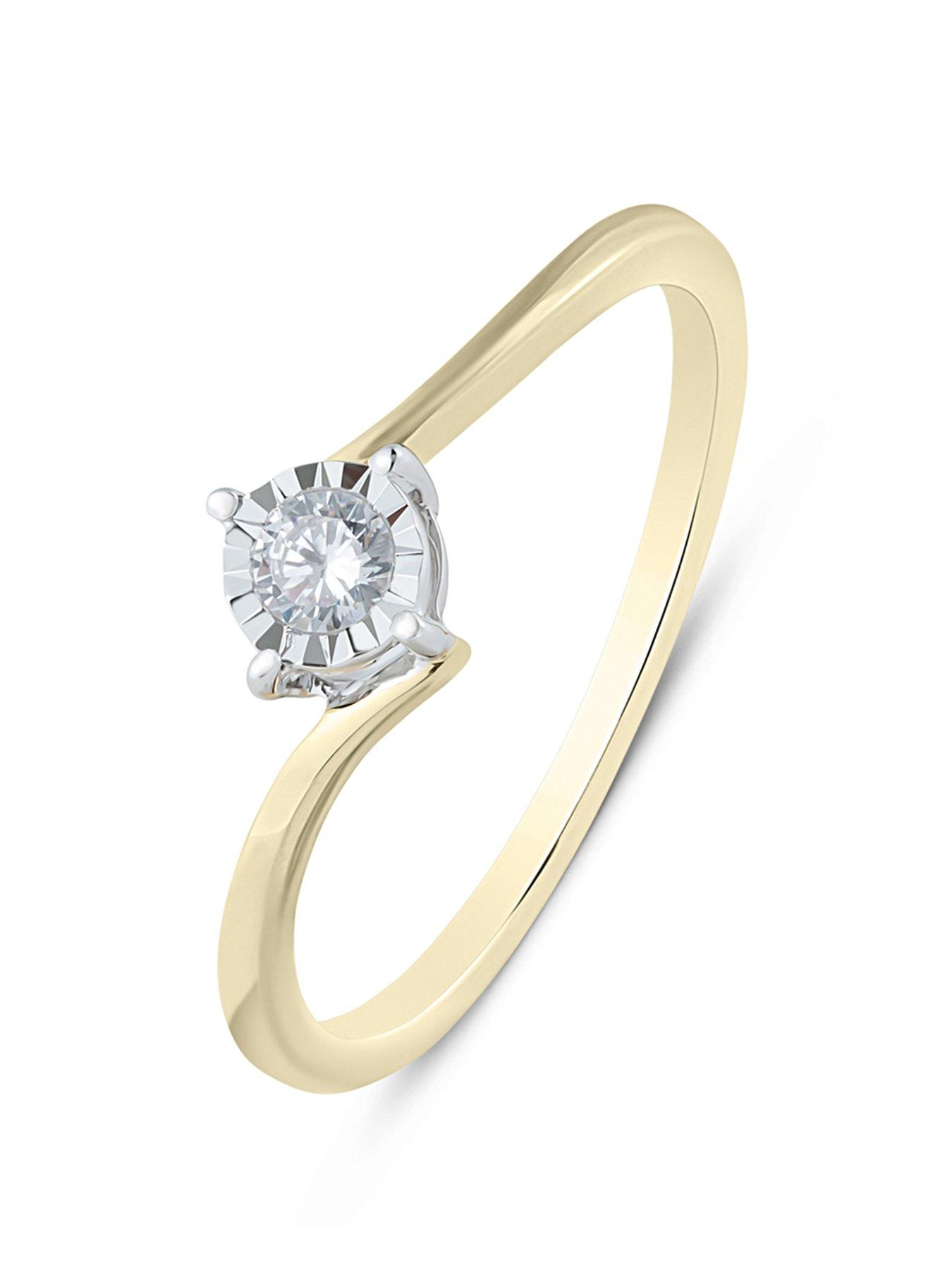 undefined Diamond Illusion Solitaire Ring G VS+ Lab Grown