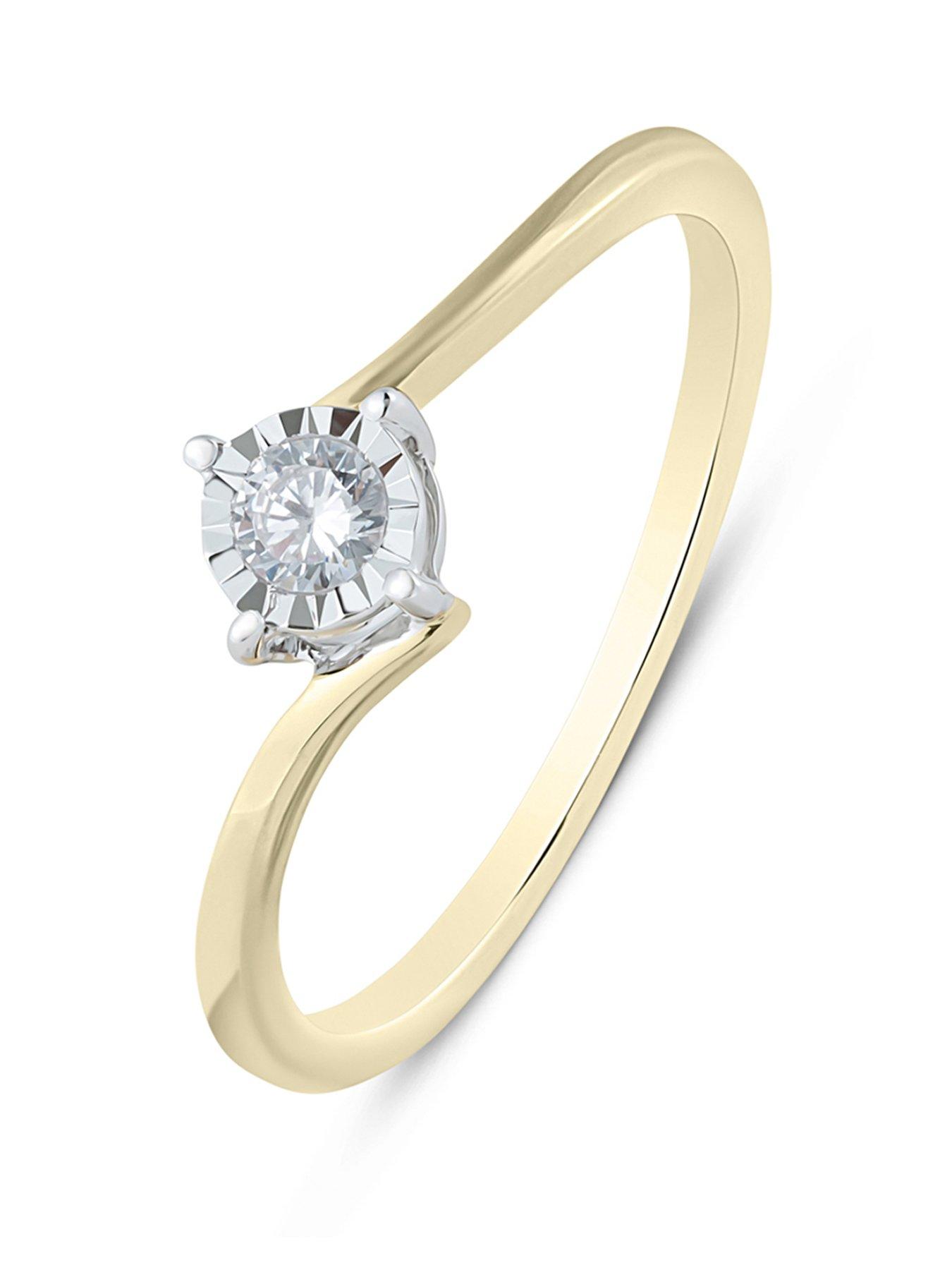 Image 1 of 5 of Love DIAMOND Diamond Illusion Solitaire Ring G VS+ Lab Grown