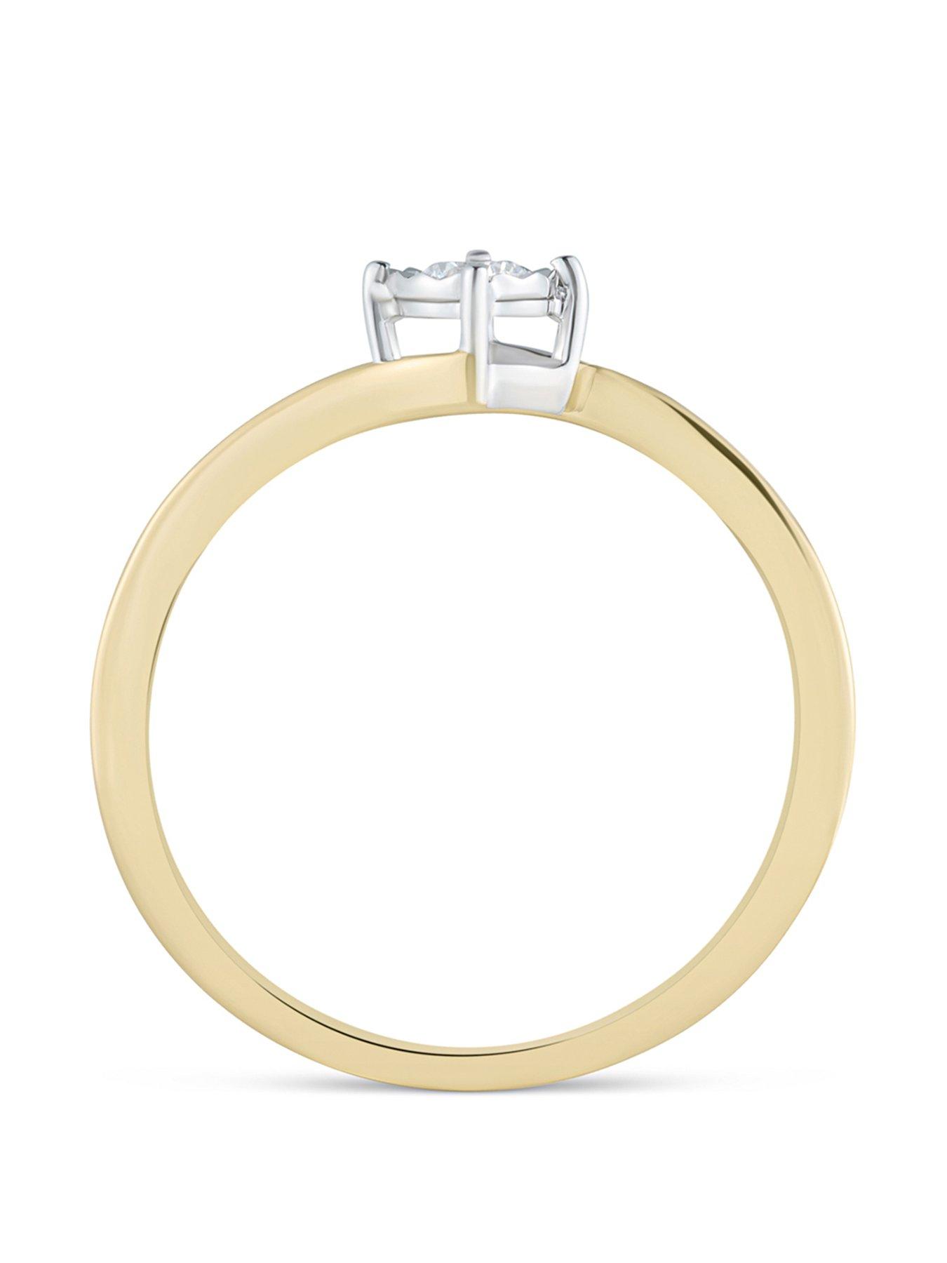 Image 3 of 5 of Love DIAMOND Diamond Illusion Solitaire Ring G VS+ Lab Grown