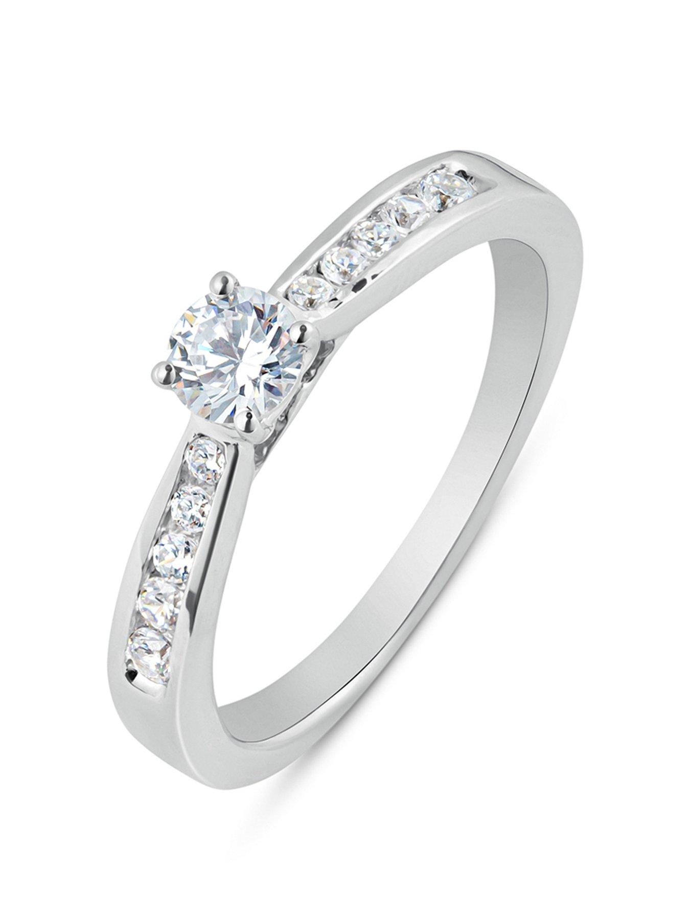 Product photograph of Love Diamond Diamond Solitaire Ring G Vs Lab Grown from very.co.uk