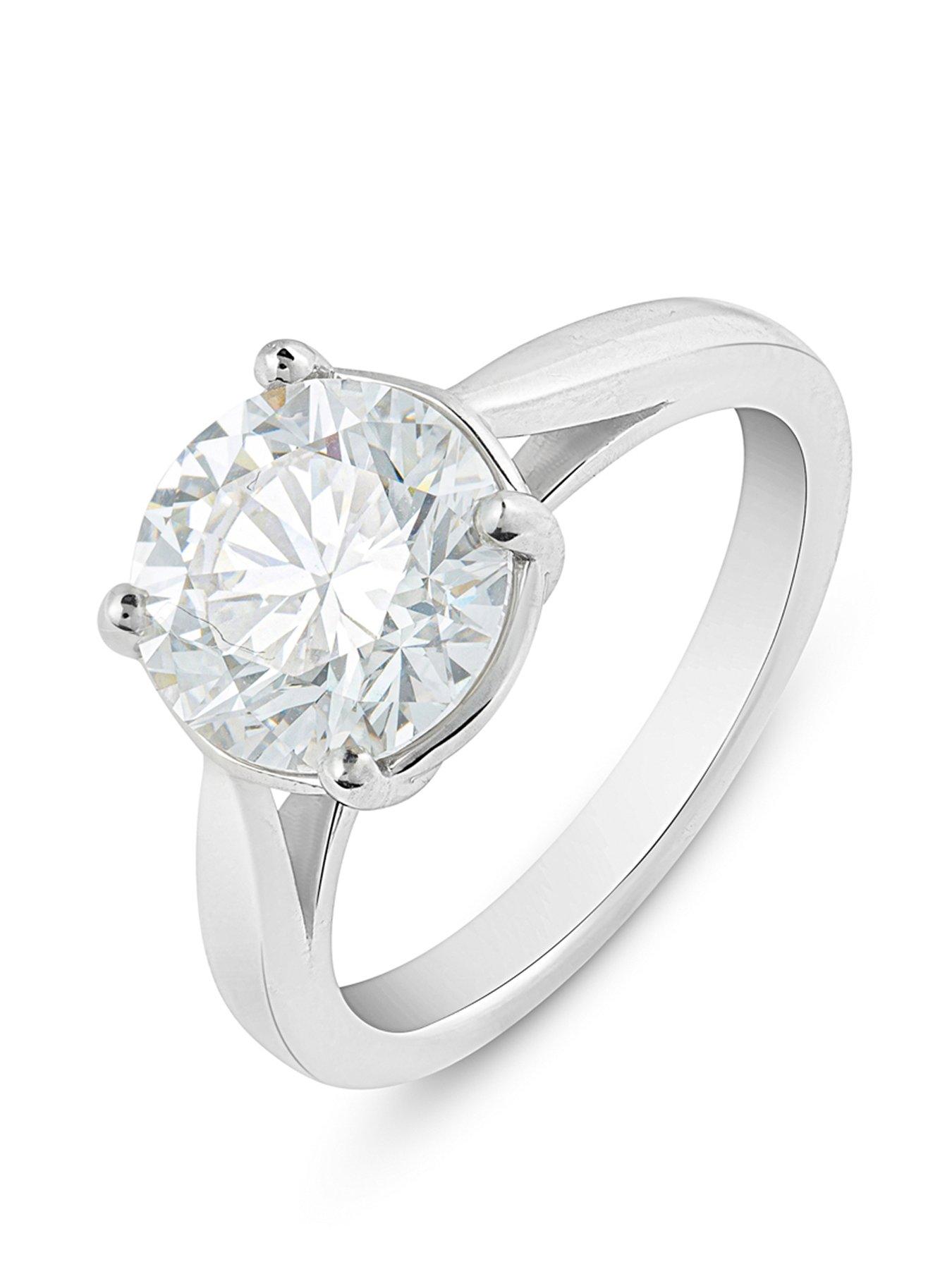 Image 1 of 5 of Love DIAMOND 3Ct Round Diamond Solitaire Ring G VS+ Lab Grown