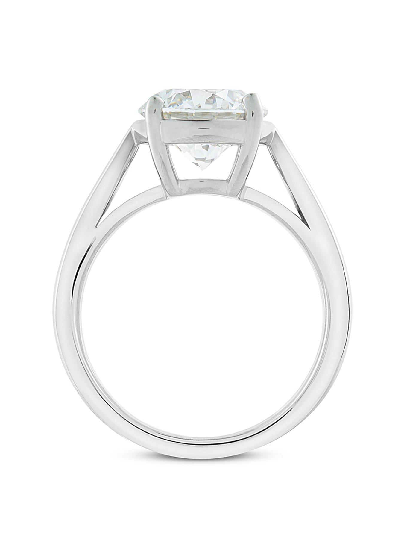 Image 3 of 5 of Love DIAMOND 3Ct Round Diamond Solitaire Ring G VS+ Lab Grown