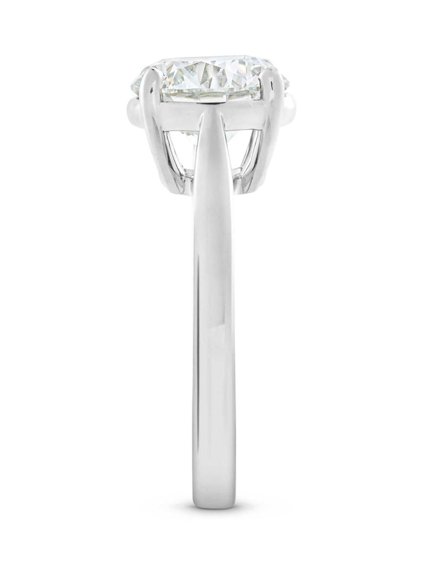 Image 4 of 5 of Love DIAMOND 3Ct Round Diamond Solitaire Ring G VS+ Lab Grown