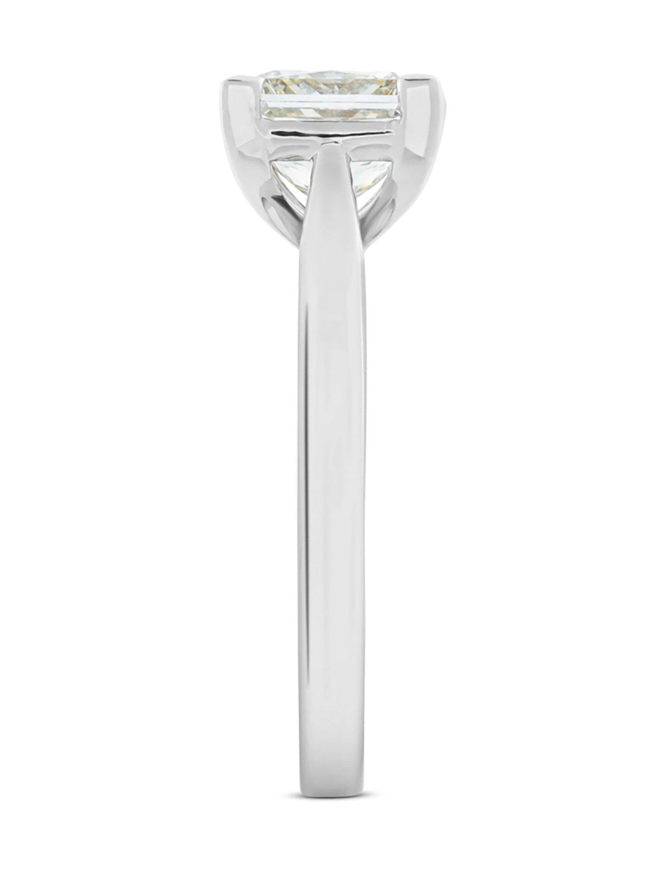 Image 4 of 5 of Love DIAMOND 2Ct Princess Cut Diamond Solitaire Ring G VS+ Lab Grown