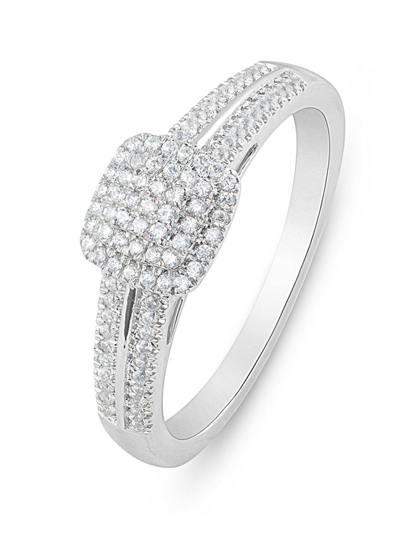 Image 1 of 4 of Love DIAMOND Cluster Diamond Ring