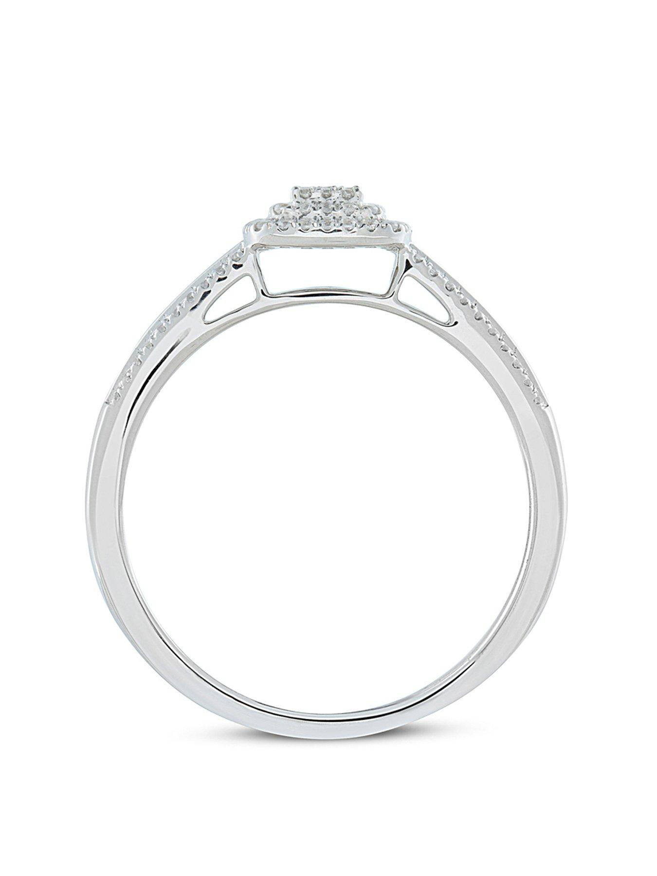 Image 3 of 5 of Love DIAMOND Cluster Diamond Ring