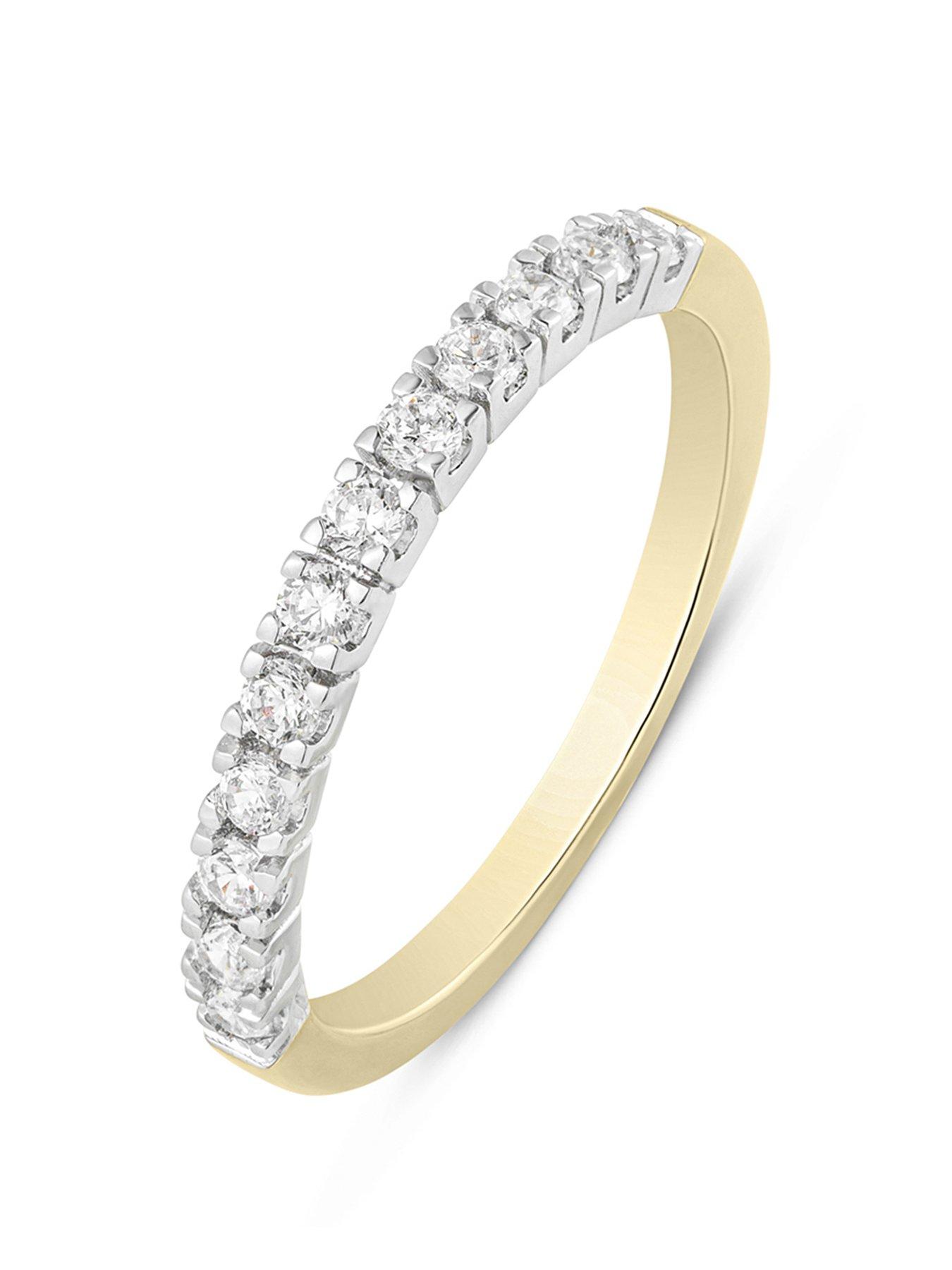 Product photograph of Love Diamond Diamond Eternity Ring from very.co.uk