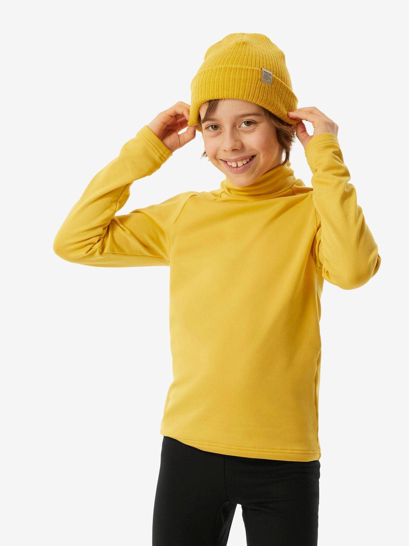 Kids Ski Baselayer Top 500 Ochre