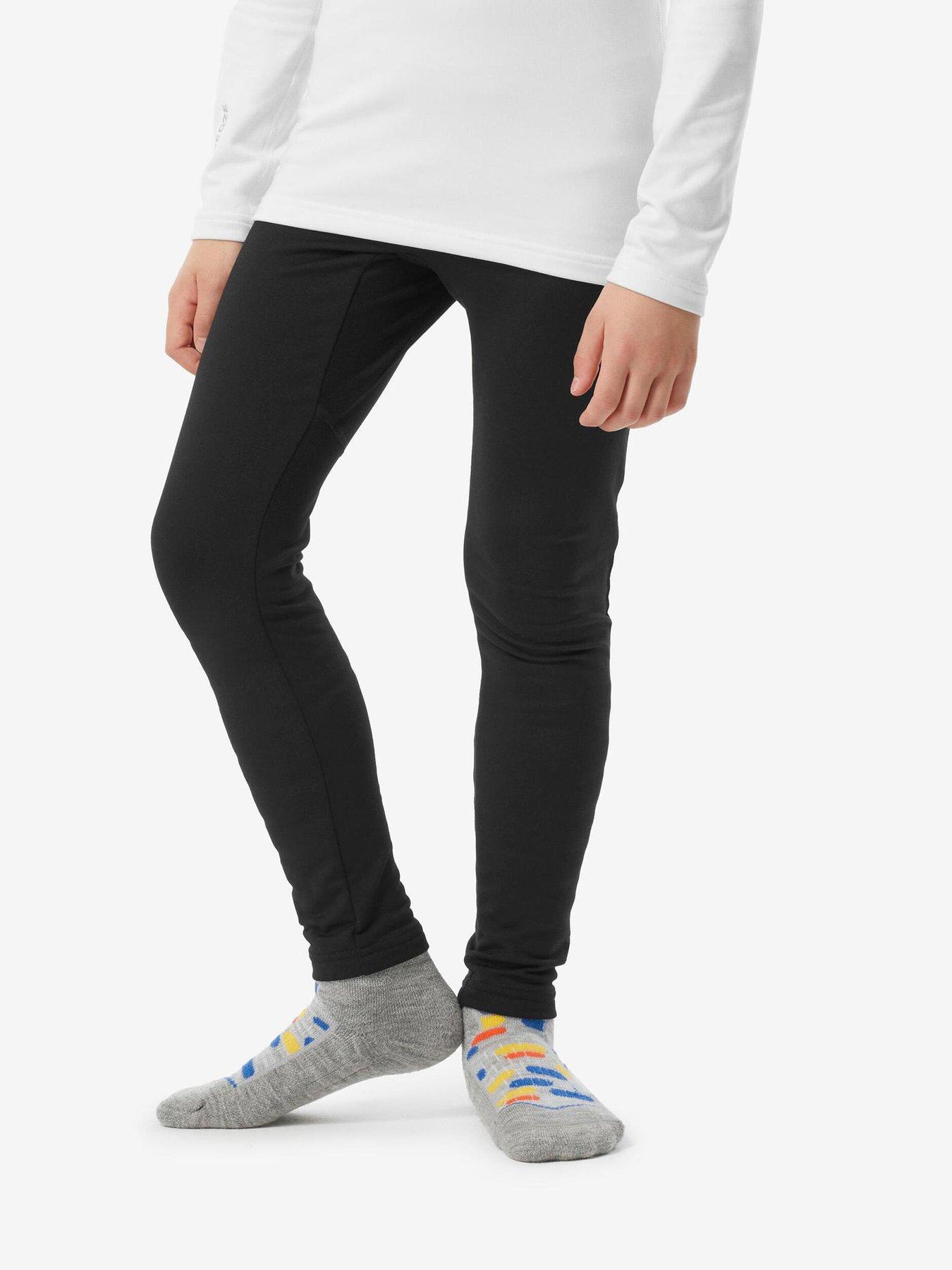 Image 1 of 5 of Decathlon Kids' Baselayer Bottom Ski 500 - Black