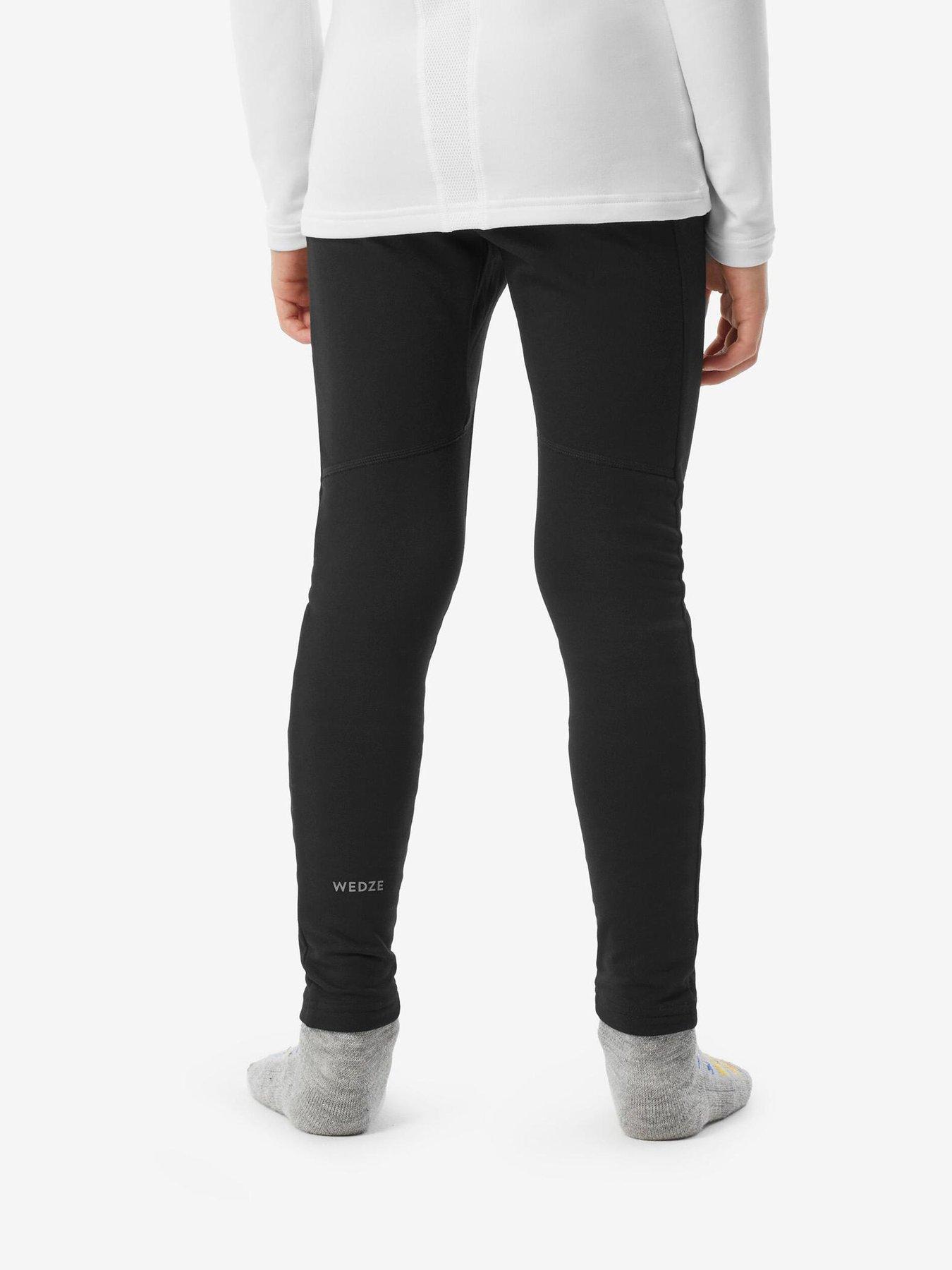 Image 2 of 5 of Decathlon Kids' Baselayer Bottom Ski 500 - Black