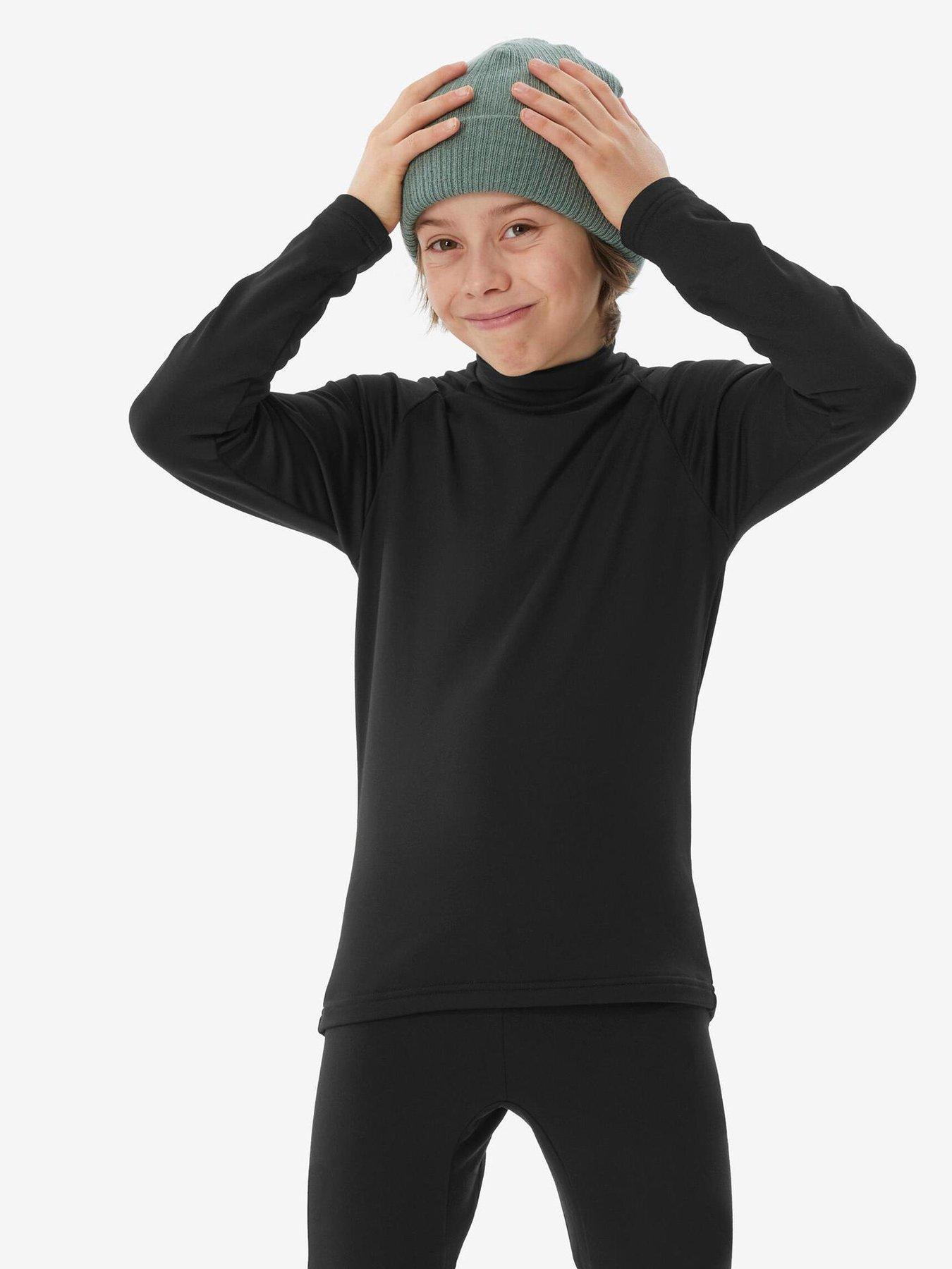 undefined Kids Baselayer Top Ski 500 Black