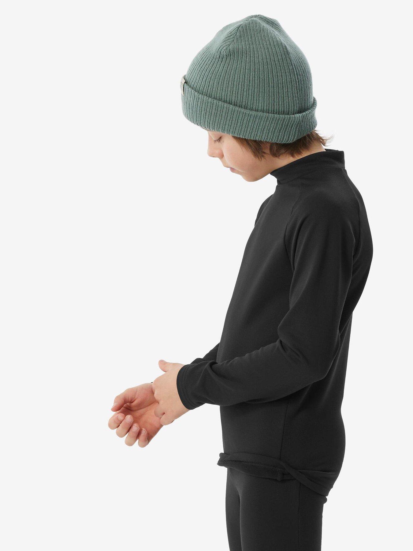Image 3 of 5 of Decathlon Kids Baselayer Top Ski 500 Black