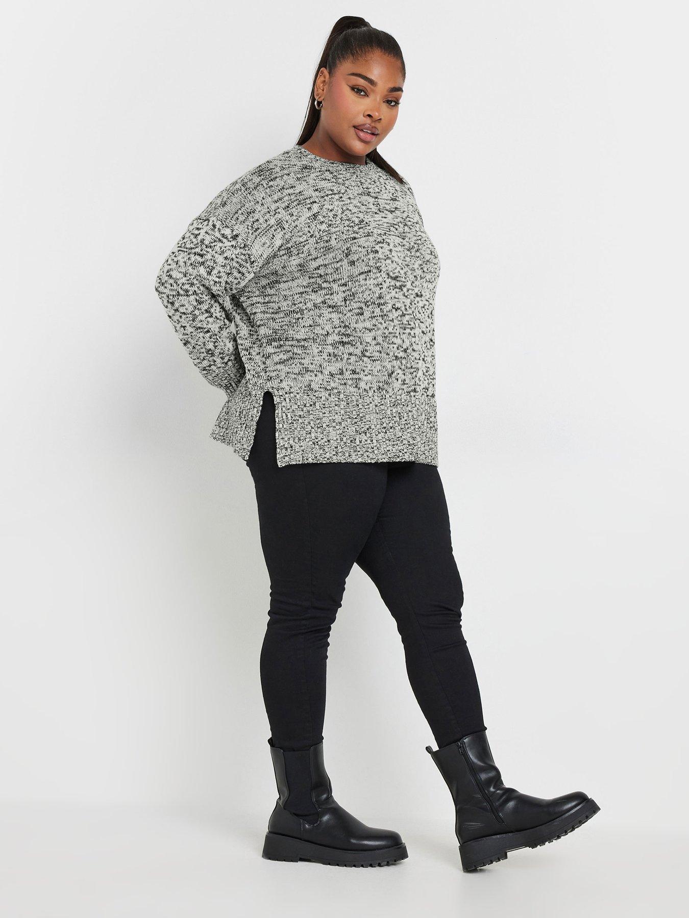 Image 3 of 4 of Yours Curve All Over Twist Jumper - Multi