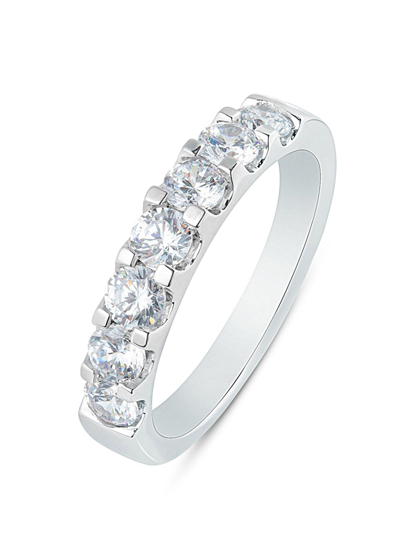 Product photograph of Love Diamond 1ct Diamond Claw Set Eternity Ring G Vs Lab Grown from very.co.uk