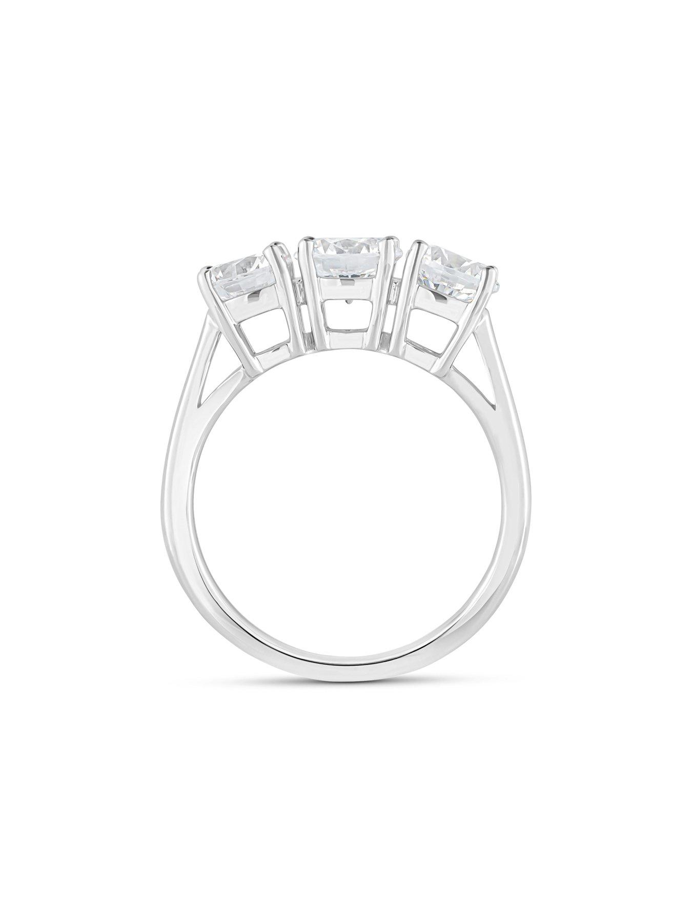 Image 2 of 5 of Love DIAMOND 2Ct Diamond Trilogy Ring Lab Grown