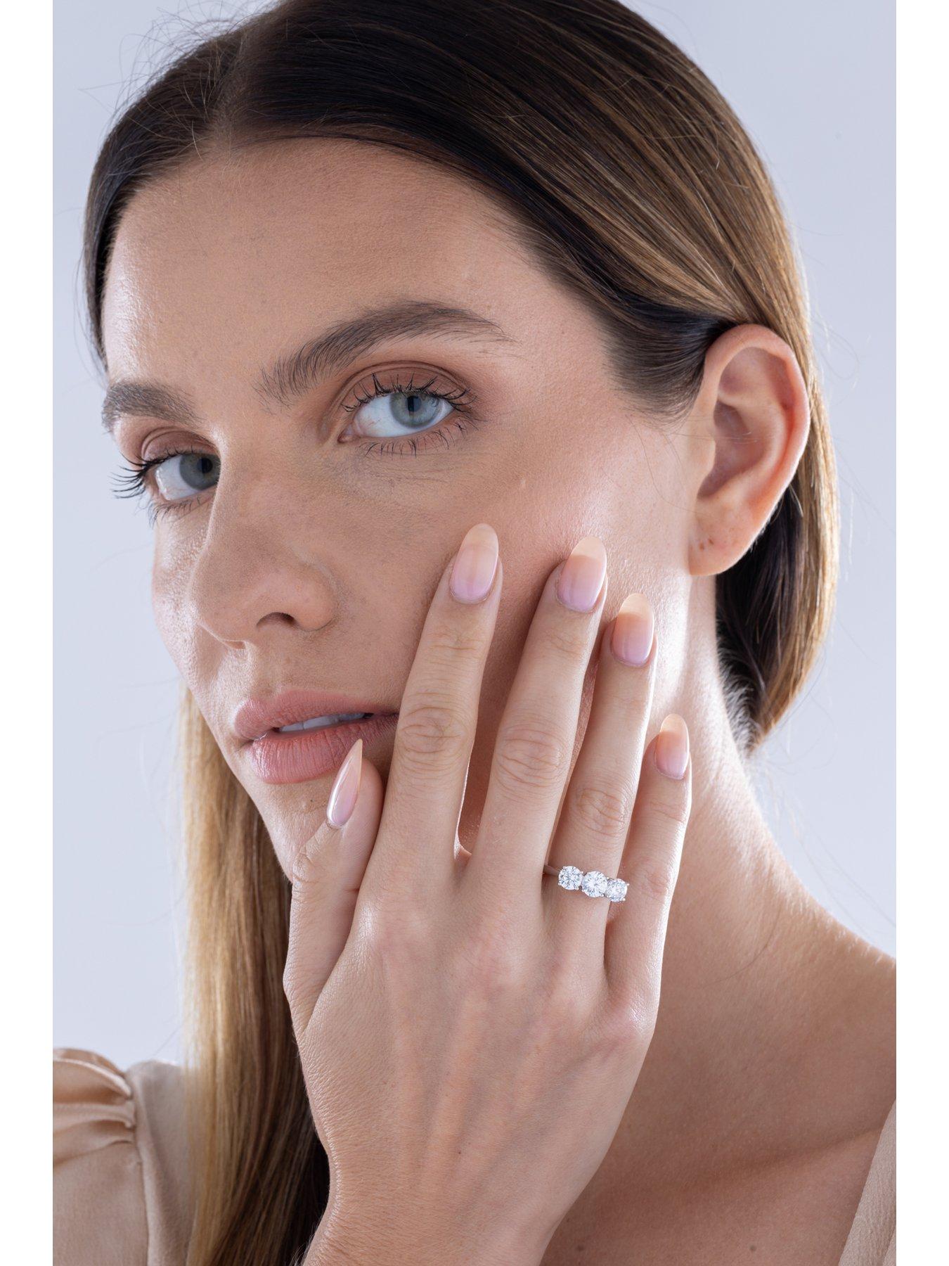 Image 4 of 5 of Love DIAMOND 2Ct Diamond Trilogy Ring Lab Grown