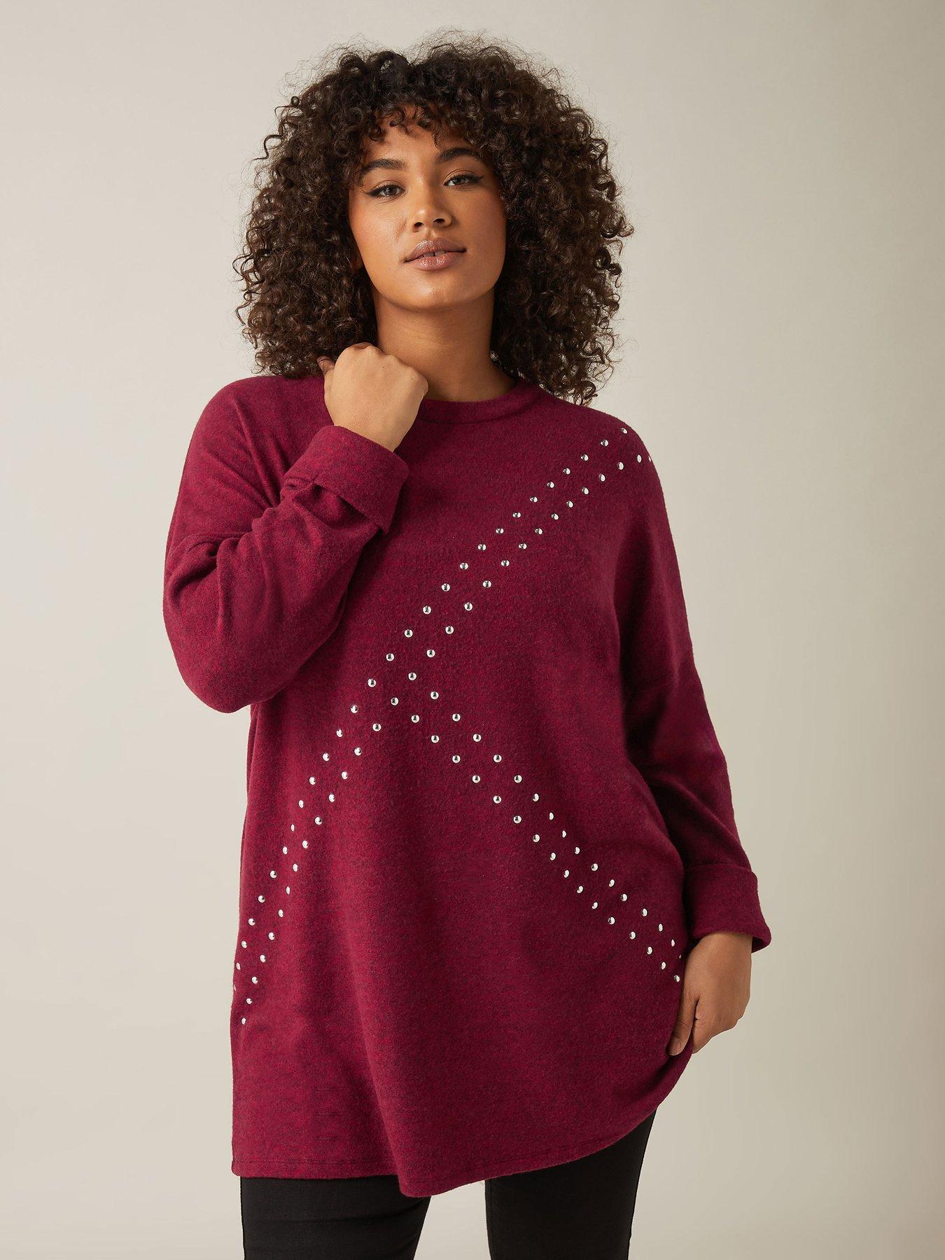 undefined Stud Detail Jumper - Red