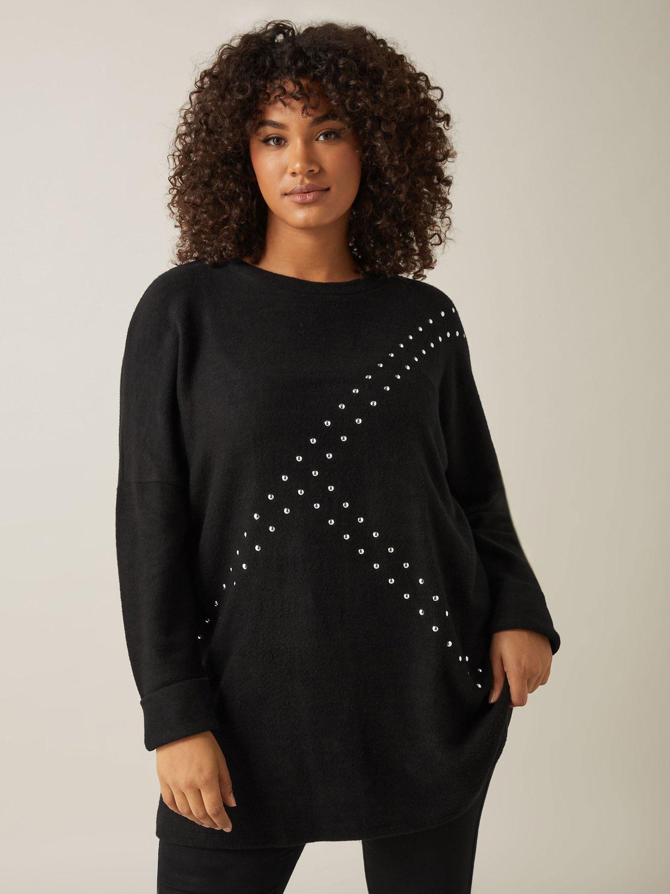 undefined Stud Detail Jumper - Black