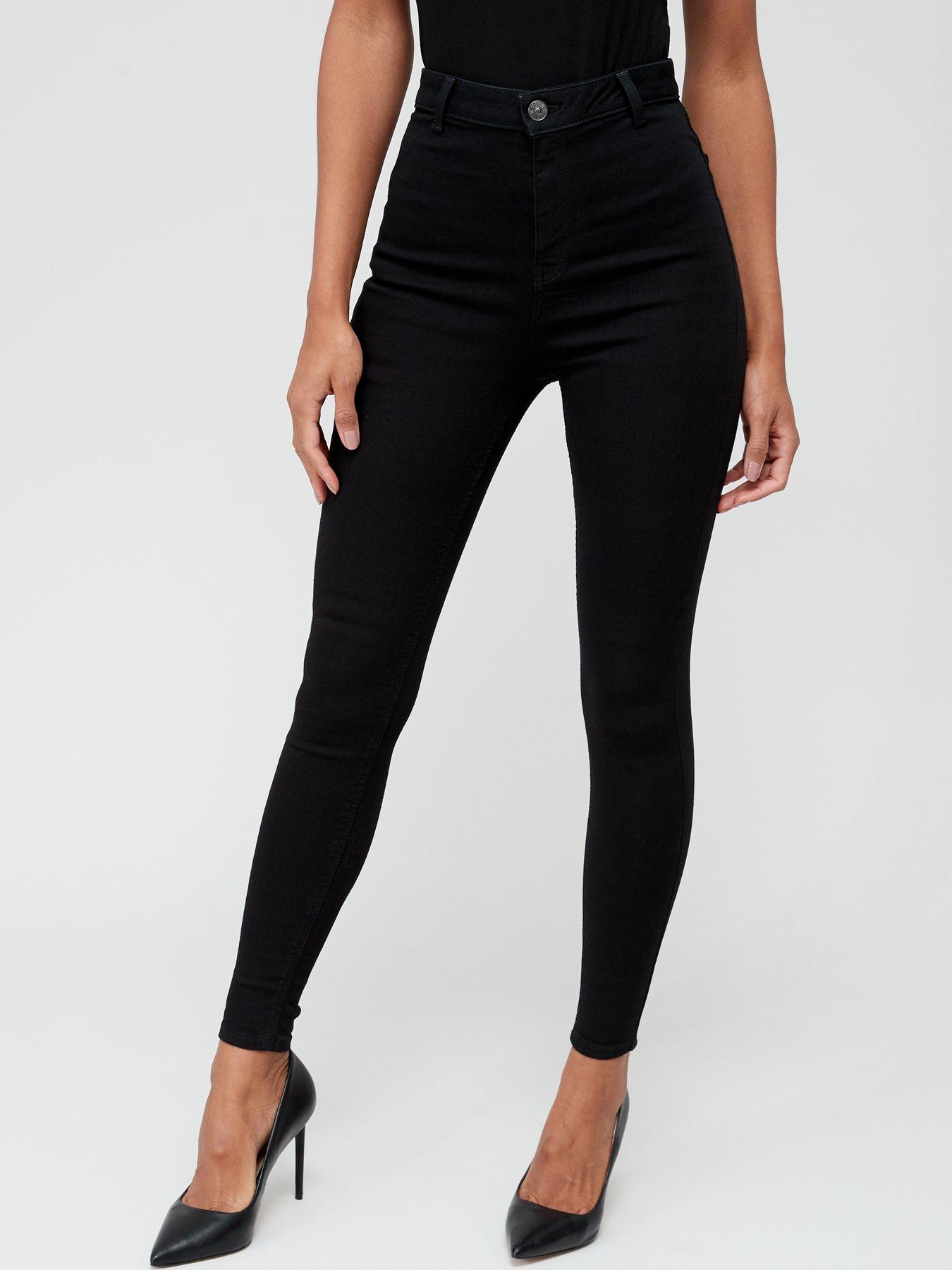 undefined Addison Super High Waist Super Skinny Jeans - Black