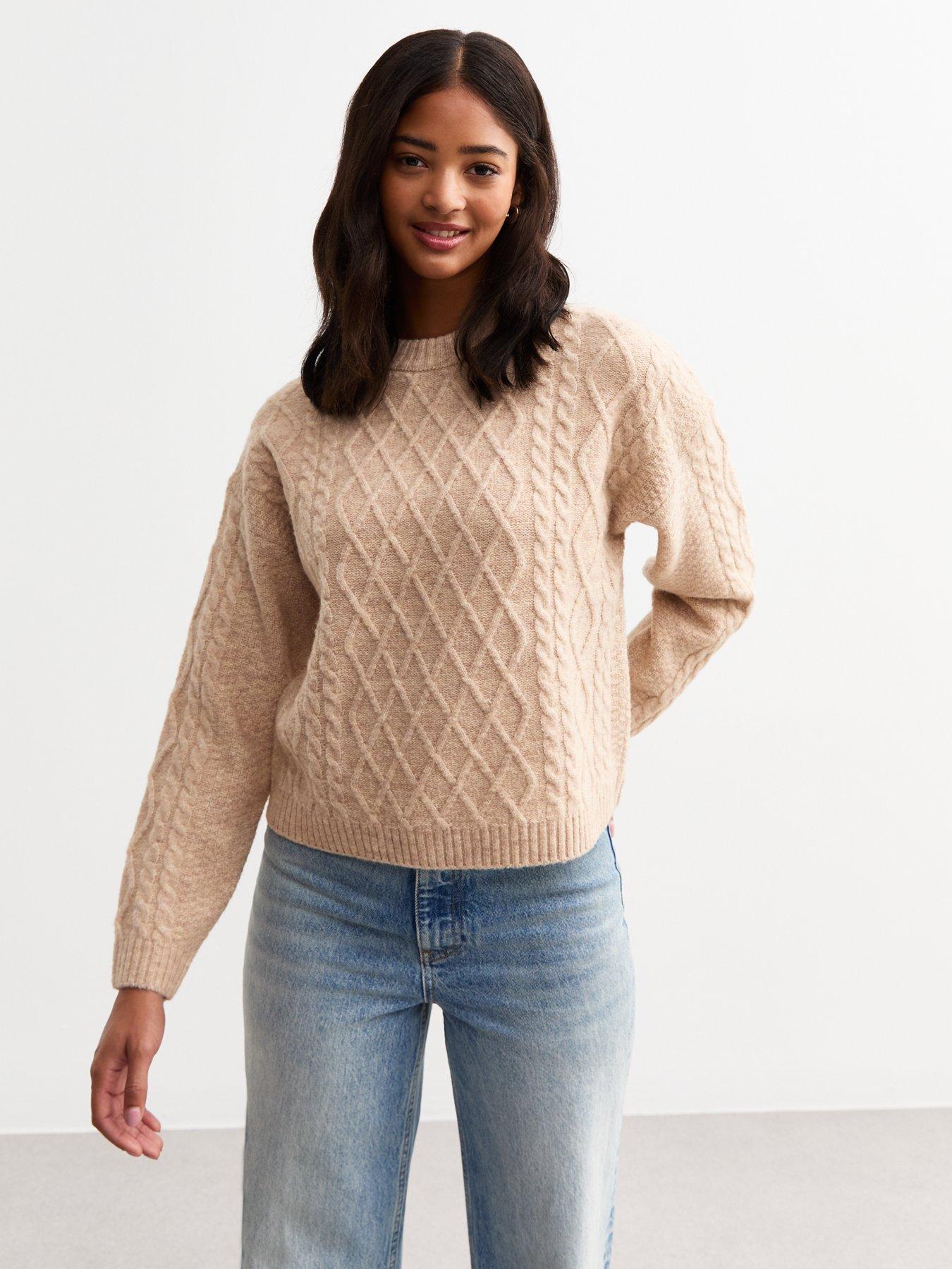 New look cable knit jumper best sale