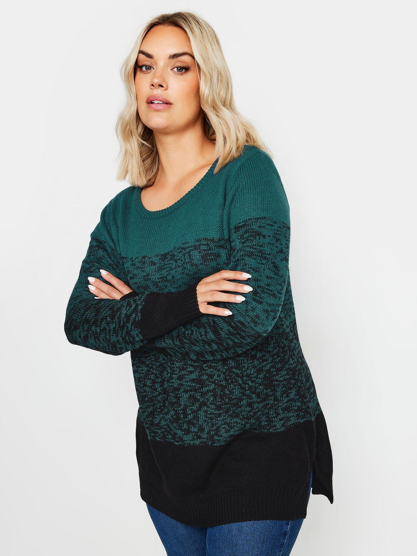Image 1 of 4 of Yours Curve Colourblock Jumper