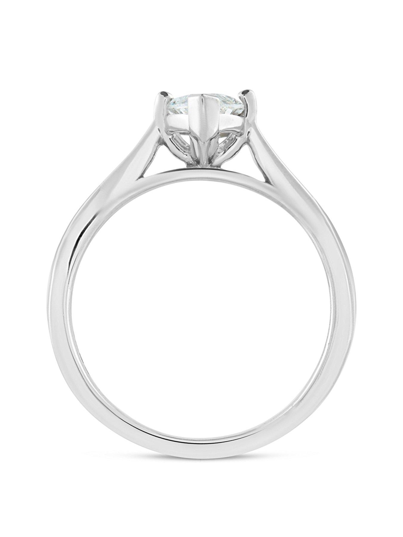 Image 3 of 5 of Love DIAMOND 1Ct Marquise Diamond Solitaire Ring G VS+ Lab Grown