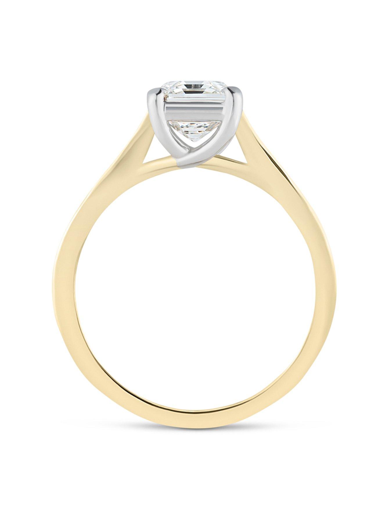 Image 5 of 5 of Love DIAMOND 2Ct Emerald Cut Diamond Solitaire Ring  Lab Grown