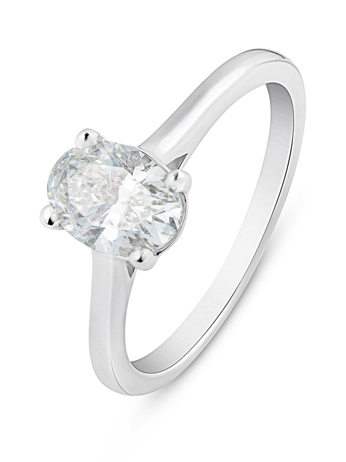 Image 1 of 5 of Love DIAMOND 1Ct Oval Diamond Solitaire Ring
