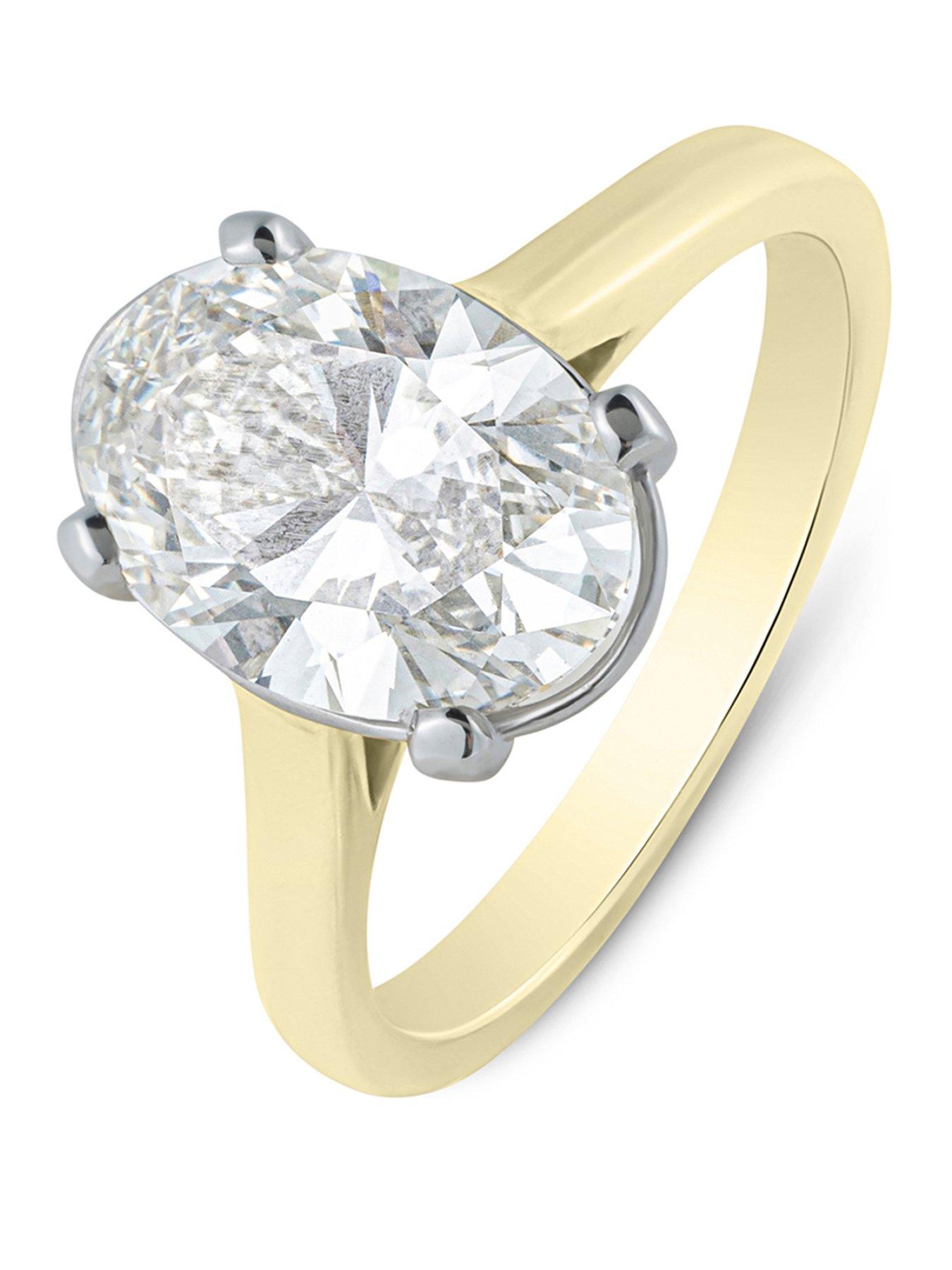 Image 1 of 5 of Love DIAMOND 3Ct Oval Diamond Solitaire Ring