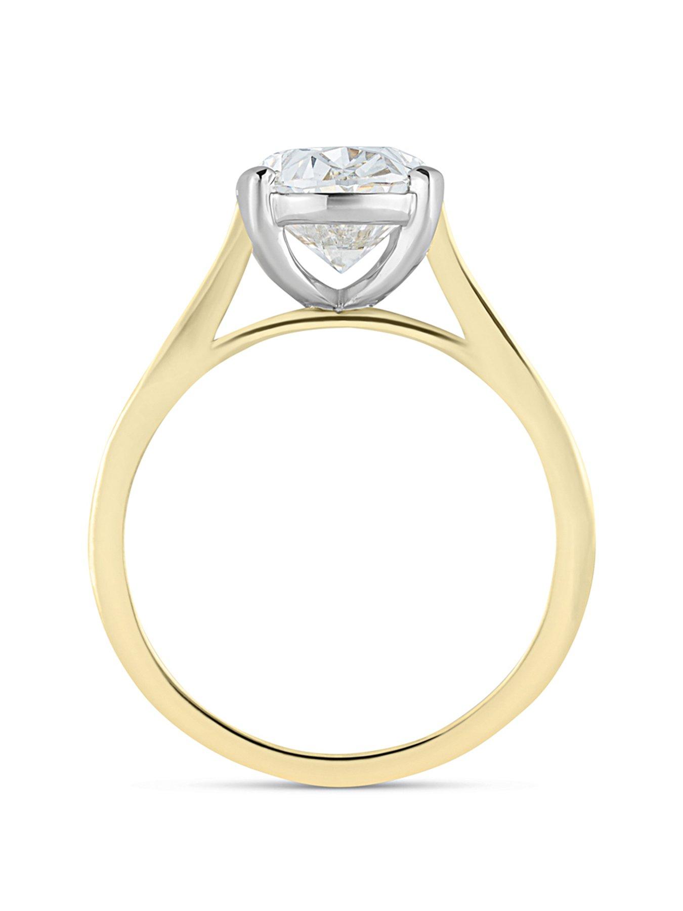 Image 3 of 5 of Love DIAMOND 3Ct Oval Diamond Solitaire Ring G VS+ Lab Grown