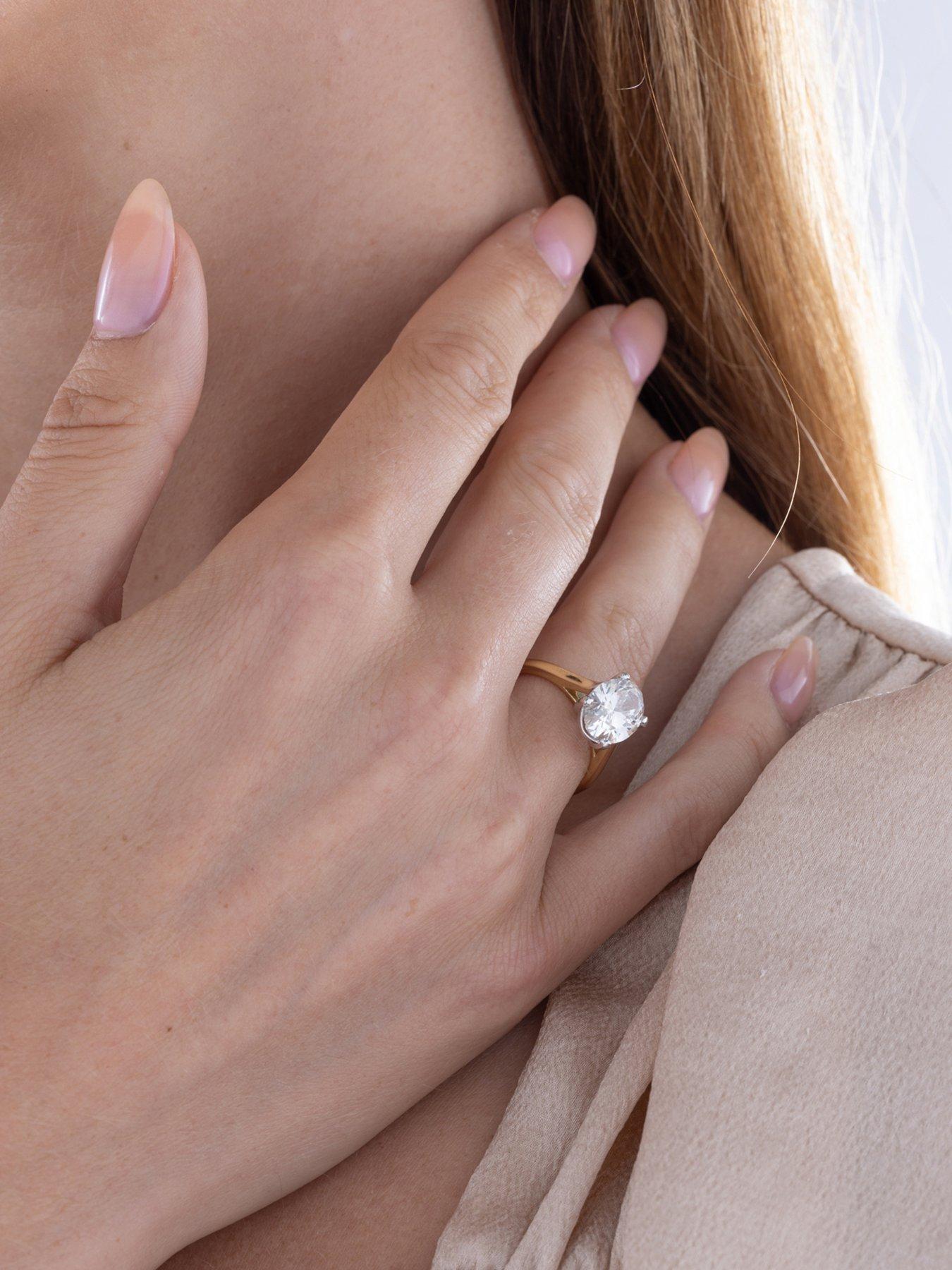Image 4 of 5 of Love DIAMOND 3Ct Oval Diamond Solitaire Ring