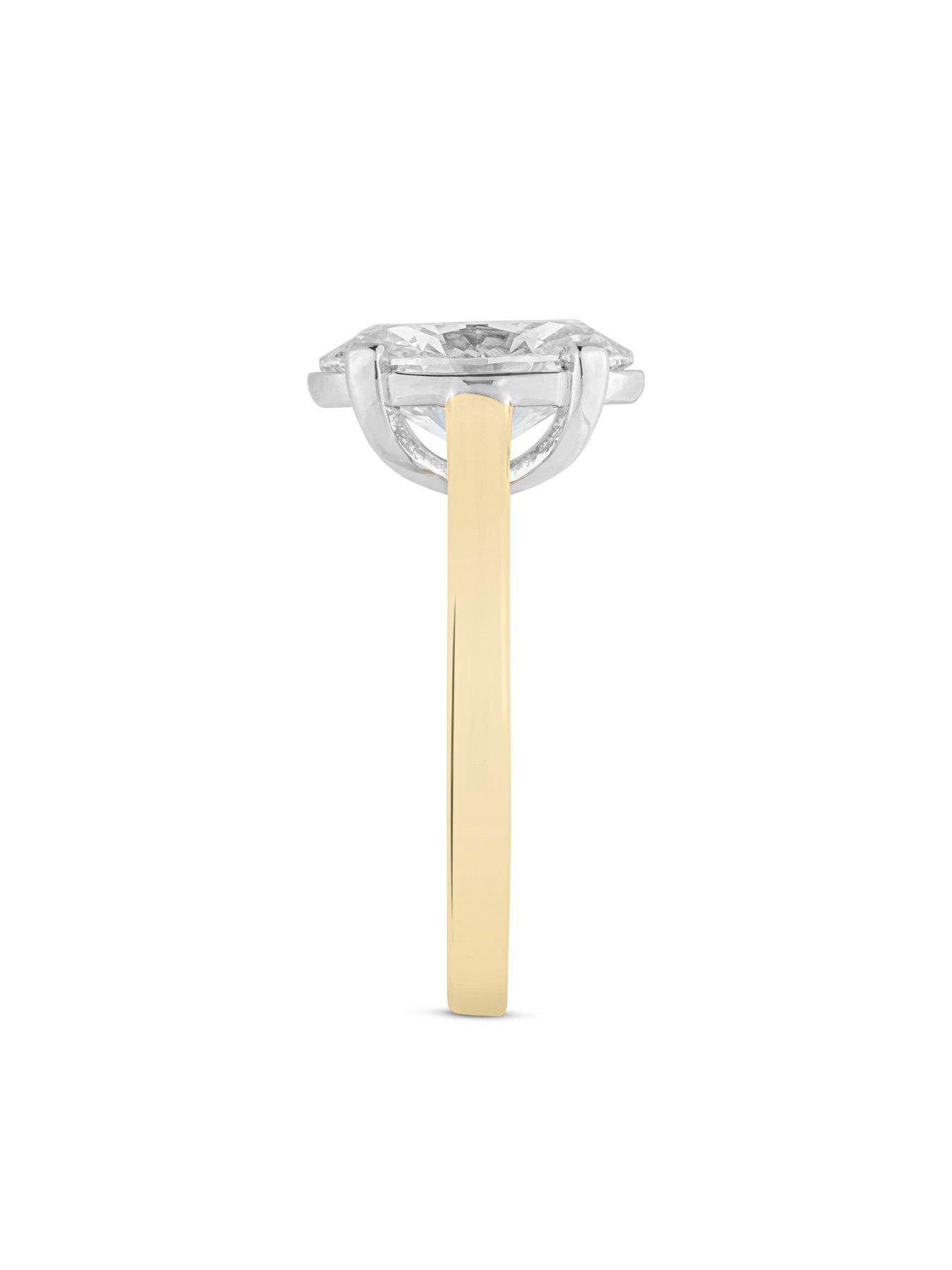 Image 4 of 5 of Love DIAMOND 3Ct Oval Diamond Solitaire Ring G VS+ Lab Grown
