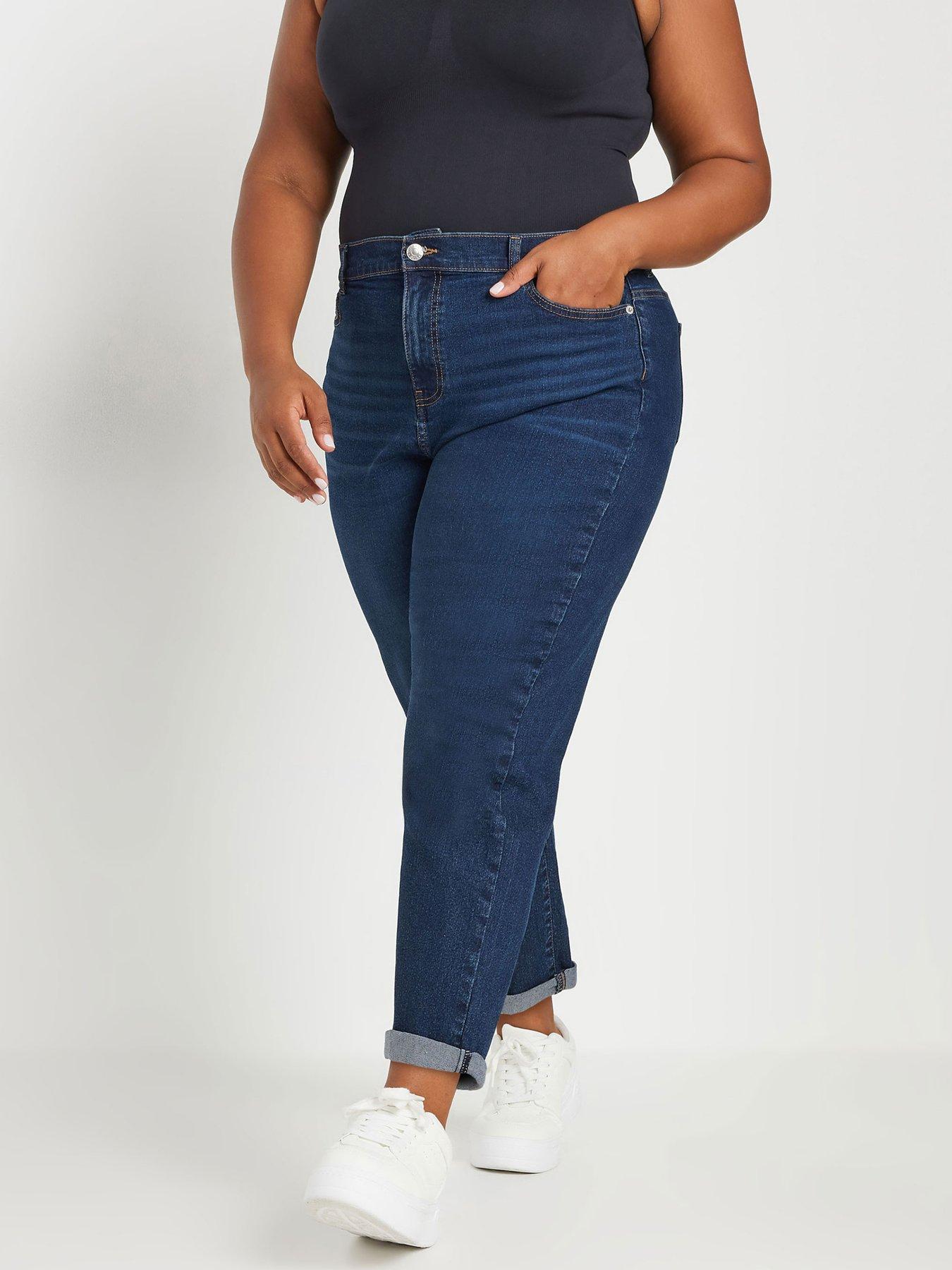 Women s Plus Size Mom Jeans Very