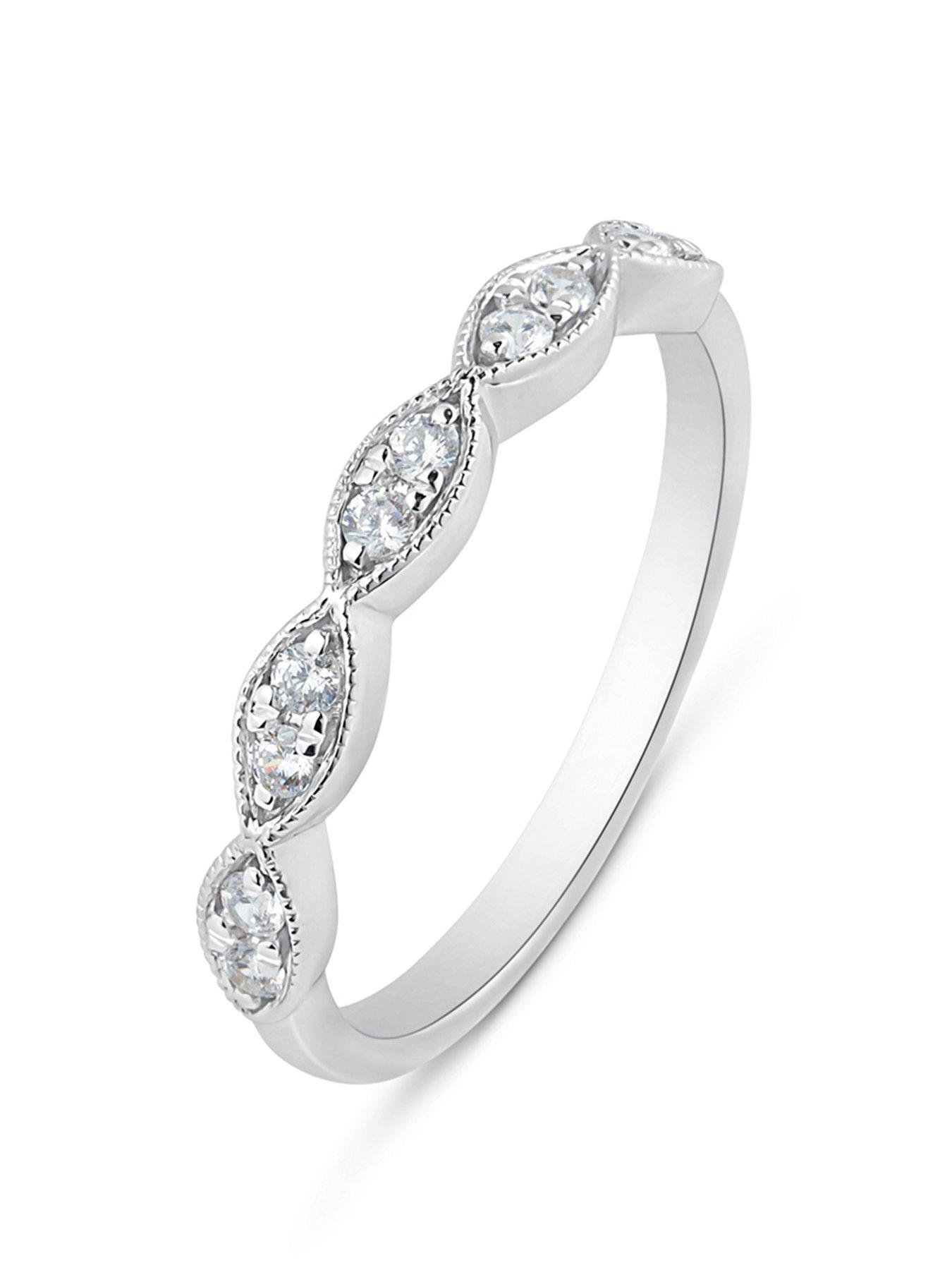 Product photograph of Love Diamond 0 15 Carat Diamond Eternity Ring from very.co.uk