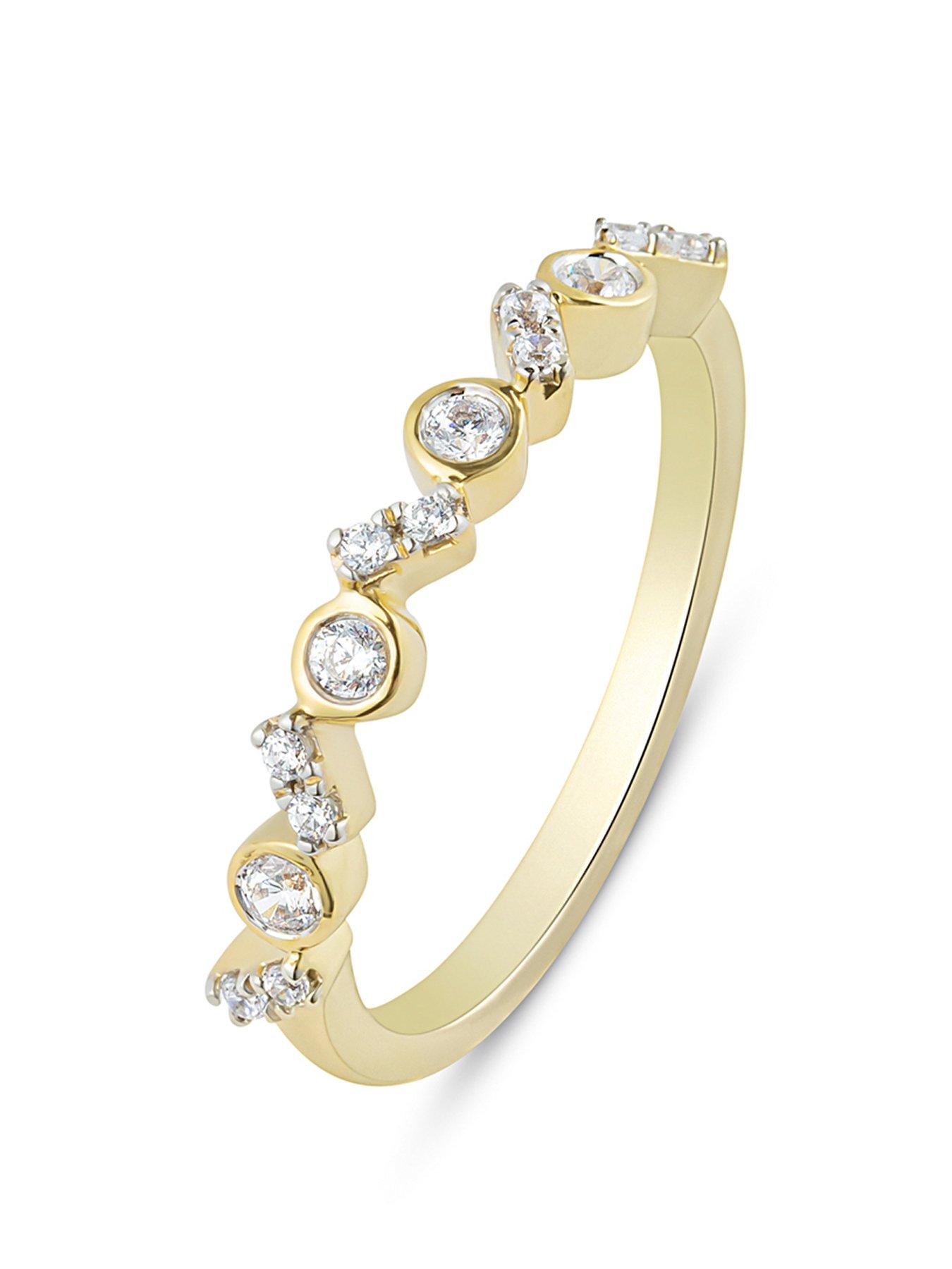 Product photograph of Love Diamond Multi Stone Diamond Eternity Ring from very.co.uk