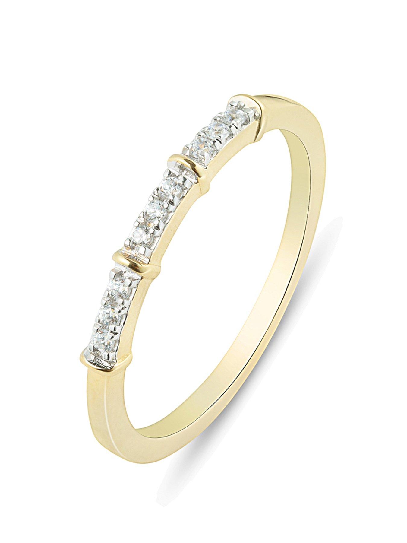 Product photograph of Love Diamond 0 07 Carat Diamond Eternity Ring from very.co.uk