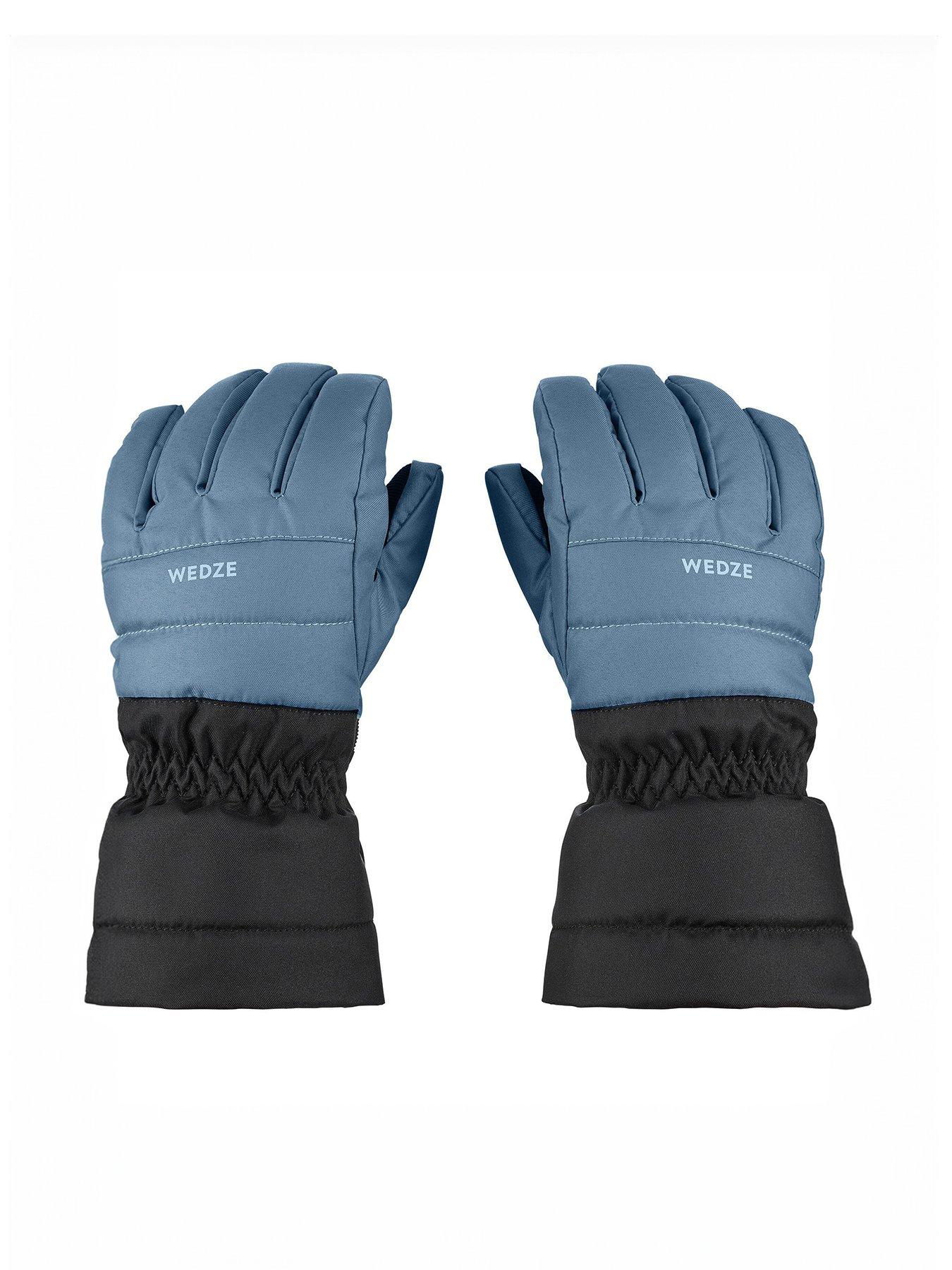 undefined Kids' Warm And Waterproof 500 Ski Gloves - Denim Blue