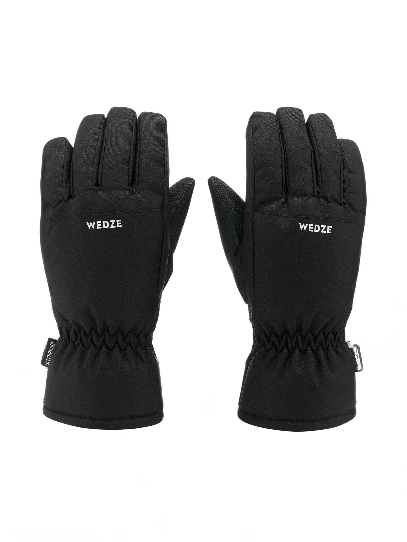 undefined Kids' Warm And Waterproof 100 Ski Gloves - Black