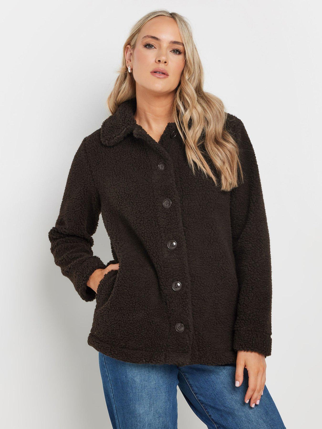 undefined Borg Teddy Fleece Jacket - Brown