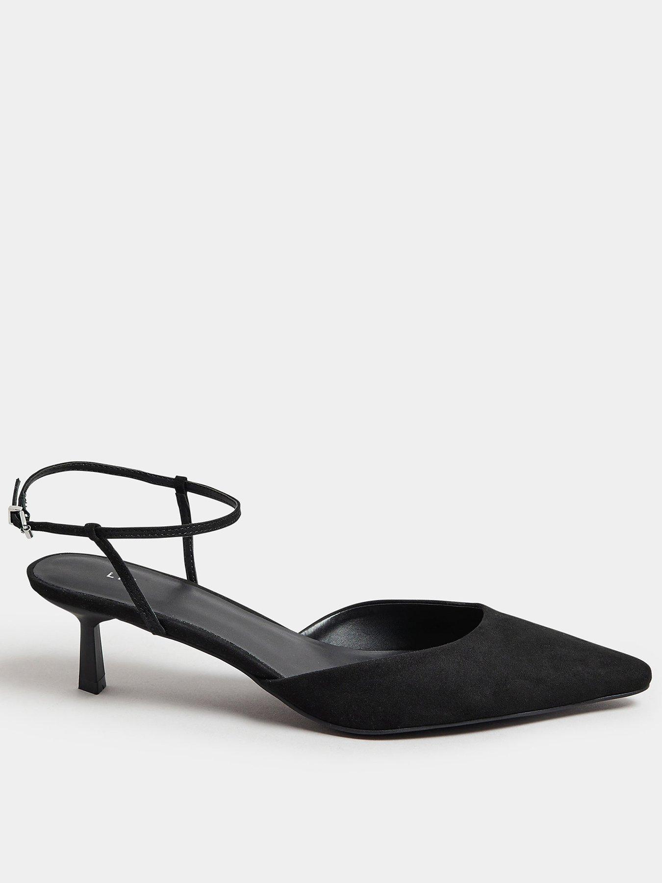 Black closed toe kitten heels sales
