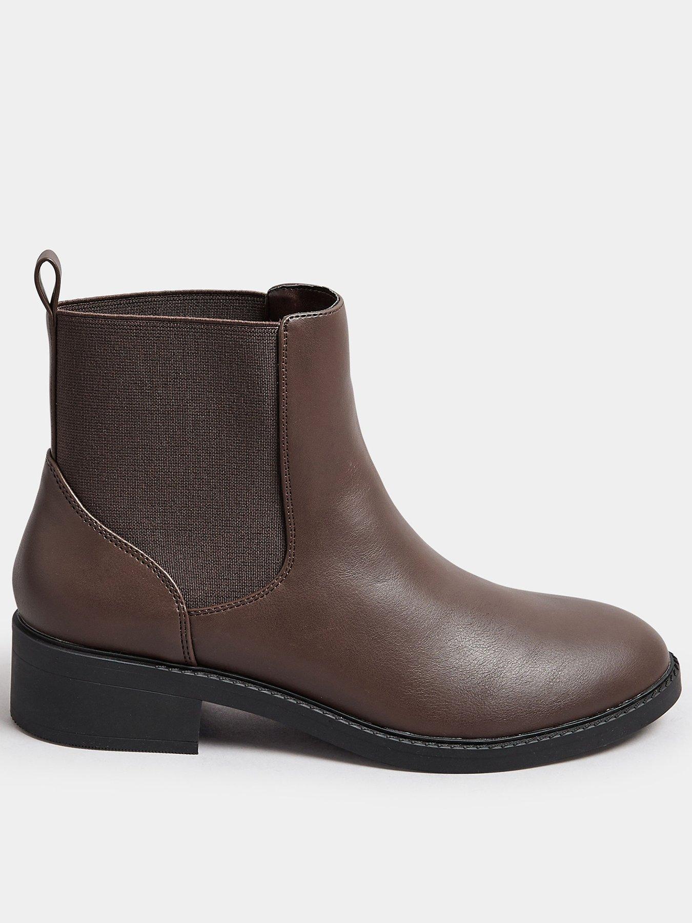 undefined Extra Wide Fit Pu Chelsea Boot - Brown