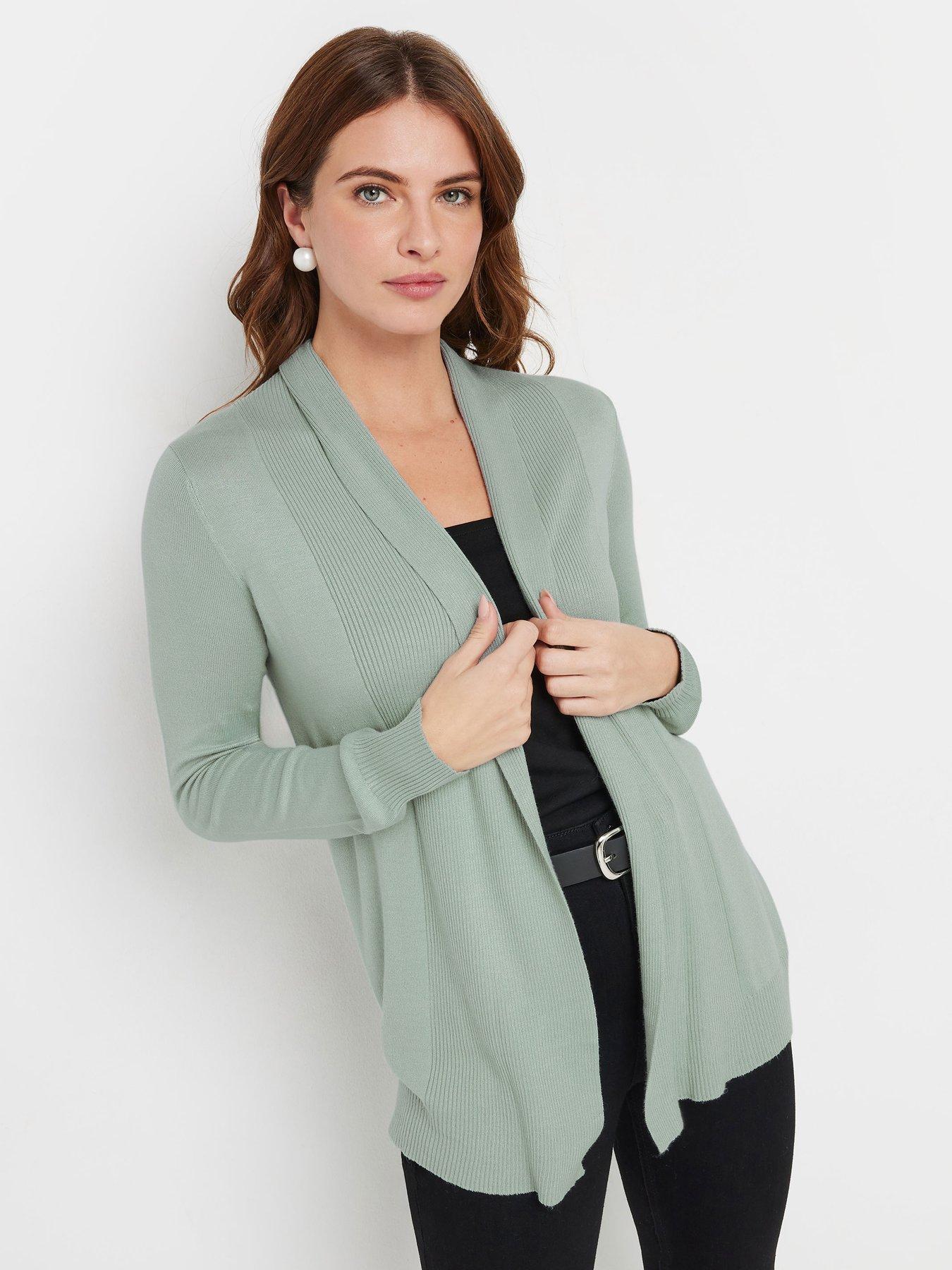 undefined Shawl Collar Cardigan - Green