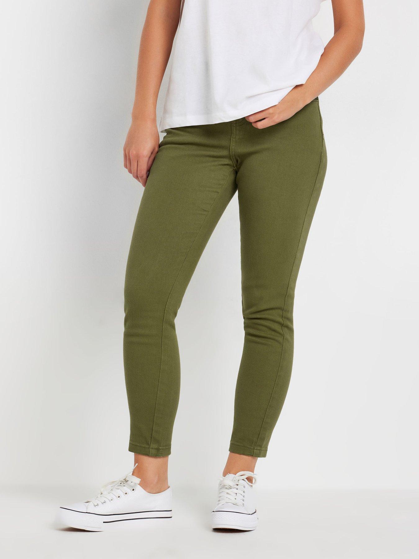 undefined Petite Zip Pocket Skinny Jean - Green