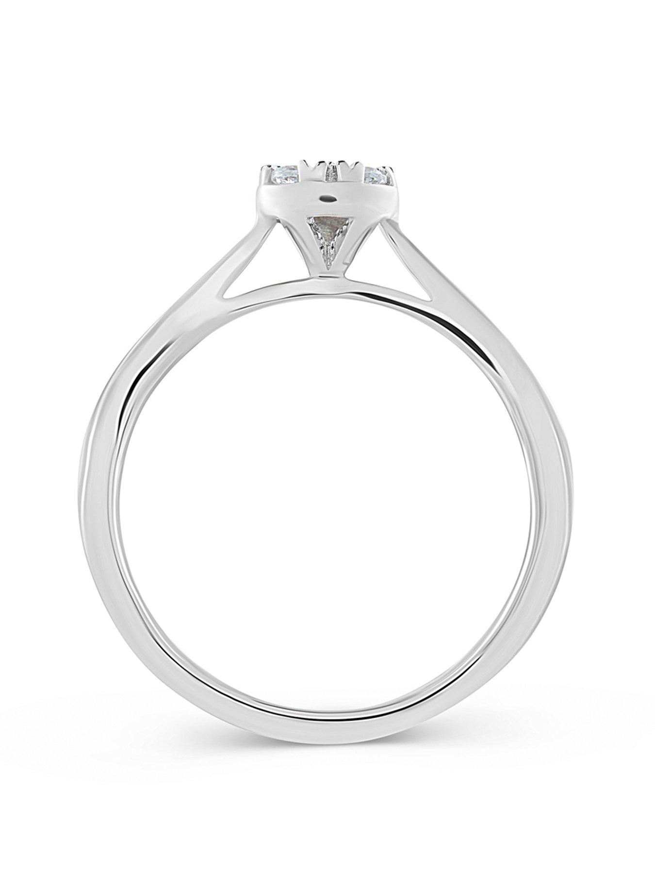 Image 3 of 5 of Love DIAMOND Diamond Pear Shaped Cluster Ring G VS+ Lab Grown