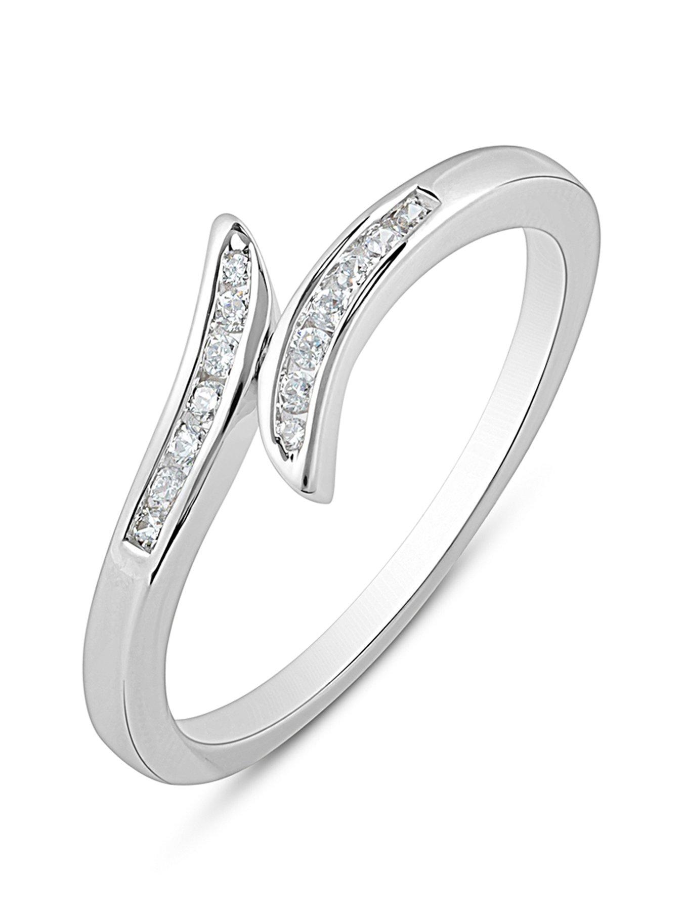 Product photograph of Love Diamond Wrap Around Diamond Eternity Ring from very.co.uk