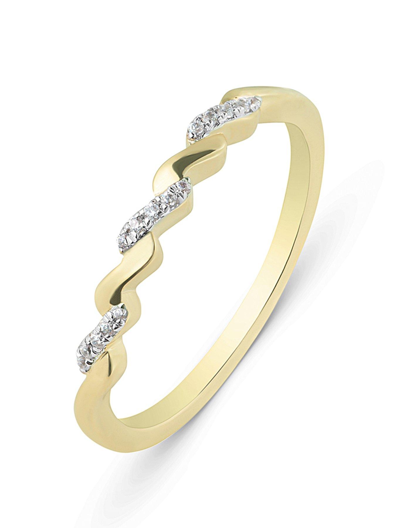 Product photograph of Love Diamond Twisting Diamond Eternity Ring from very.co.uk