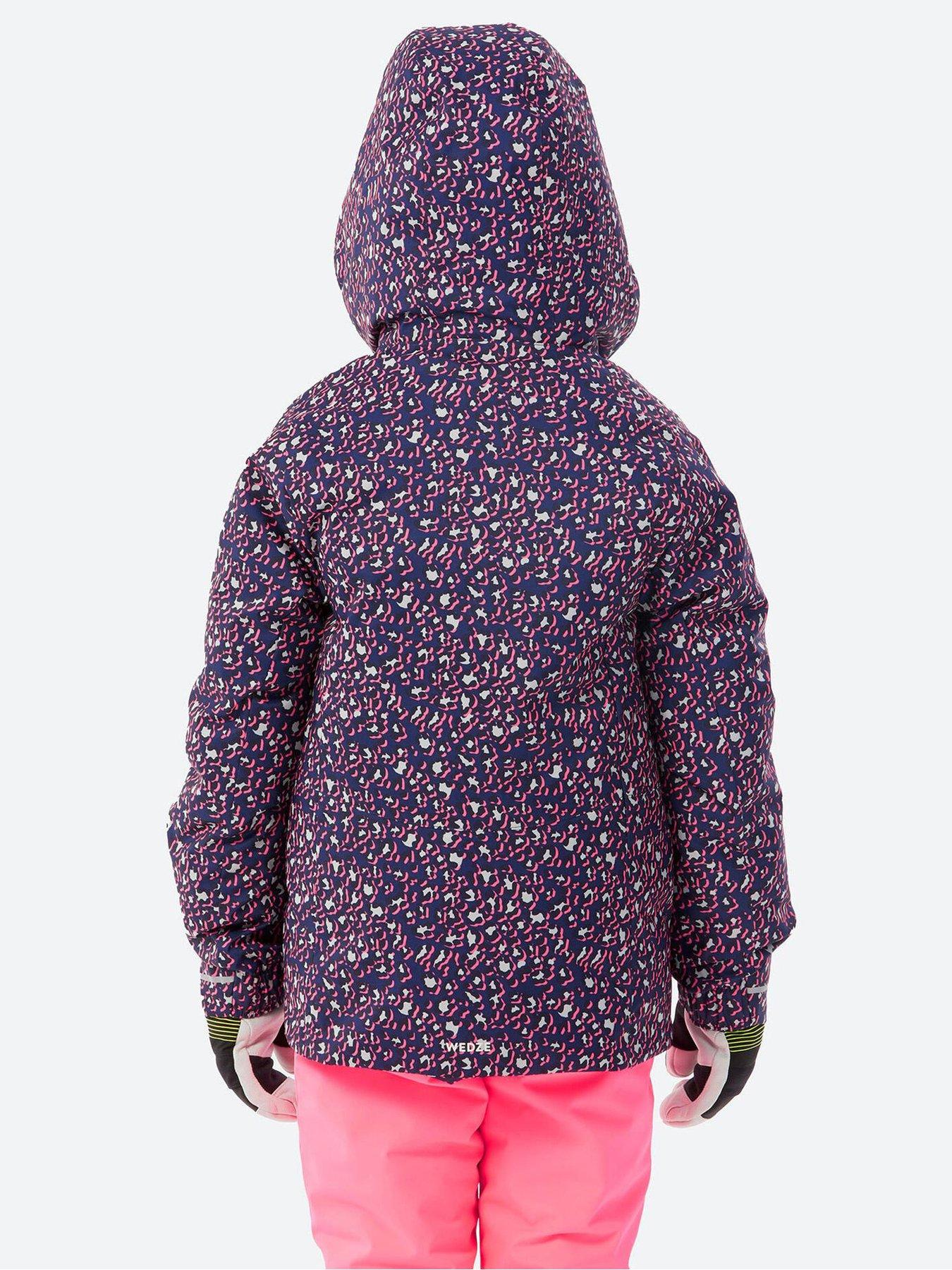 Image 2 of 5 of Decathlon Girls' P 550 Ski Jacket - Blue Leopard Print